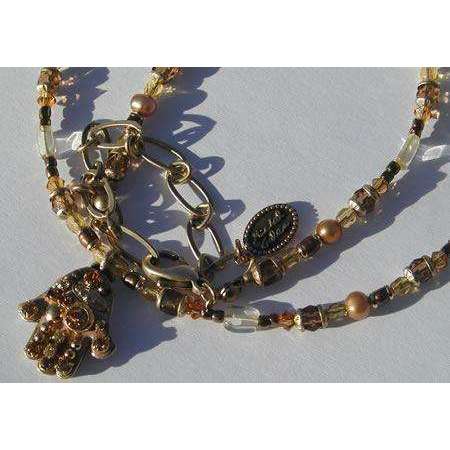 Michal Golan Crystal & Topaz Hamsa Necklace、mySite、topwebapps