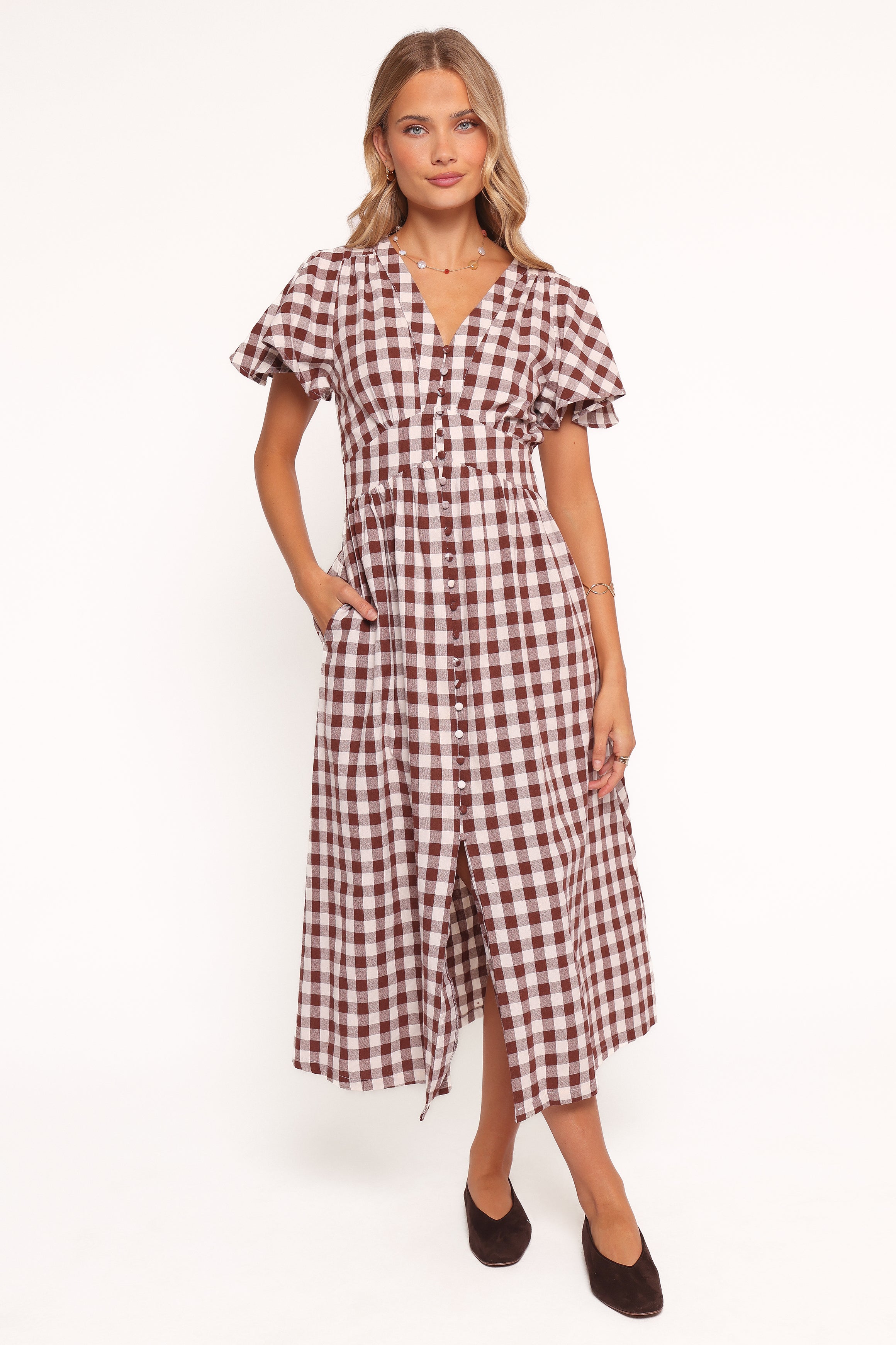  Robinson Maxi Dress - Brown Gingham、mySite、sugarbowlscore