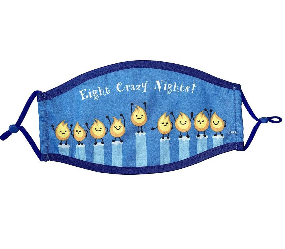 Eight Crazy Nights Hanukkah Face Mask - 100% Cotton、mySite、topwebapps