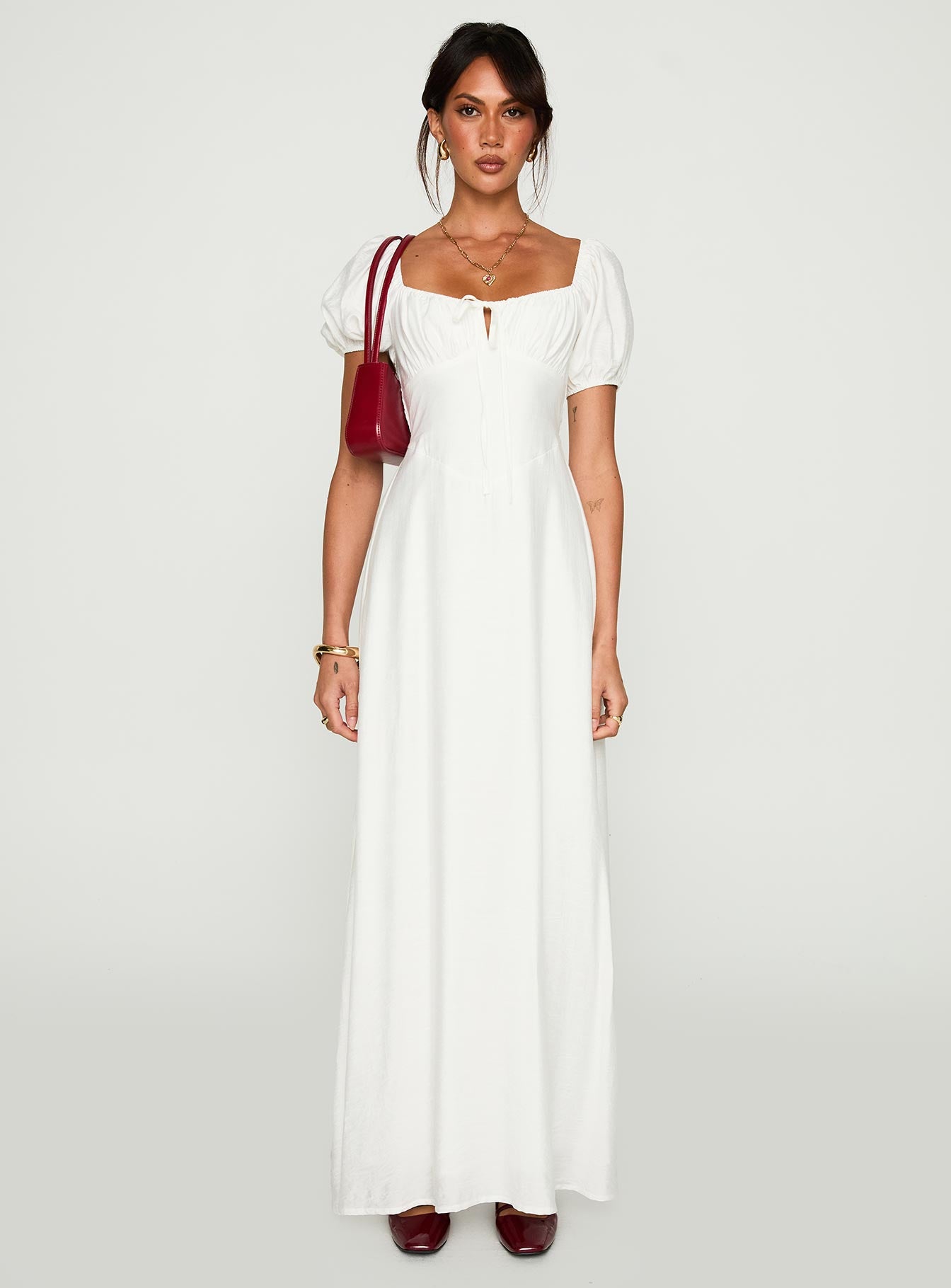 Summer Song Maxi Dress White、mySite、solidvoid