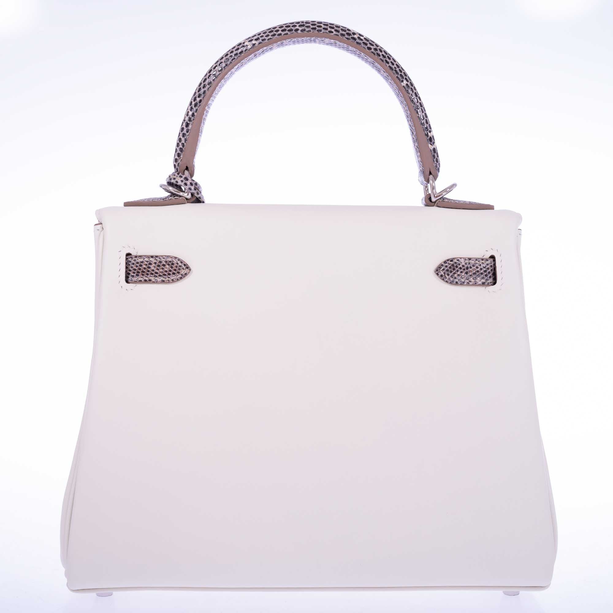 Hermès Kelly 25 Retourne Touch Mushroom Swift and Ombré Salvatore Lizard Palladium Hardware、mySite、garminoutage.com