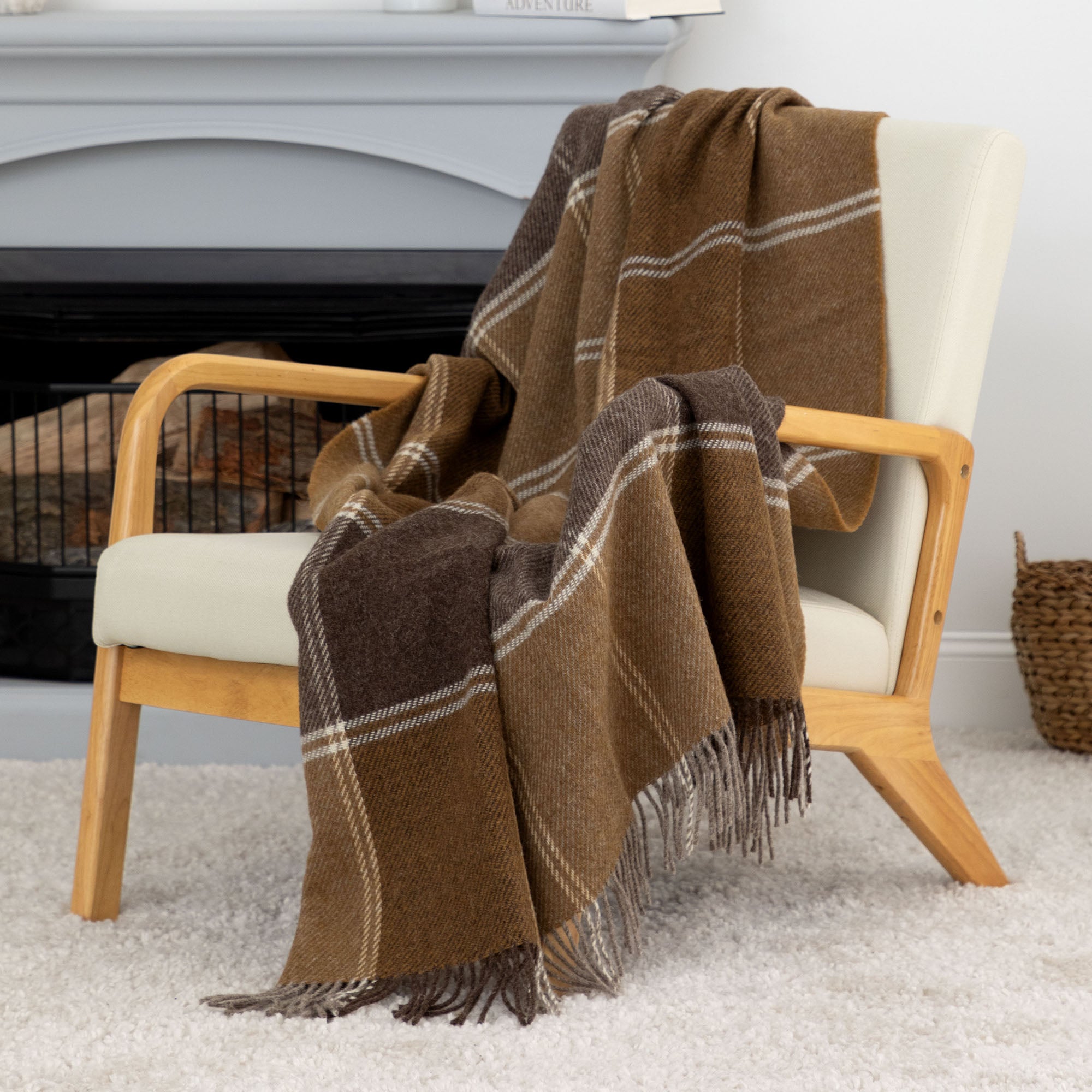 Ukrainian 100% Wool Fringed Throw Blanket、mySite、camillekostekn