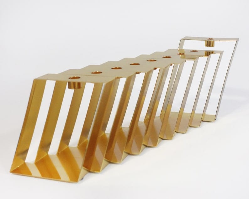 Modern Gold Coated Menorah - Oil or Wax Candles、mySite、topwebapps