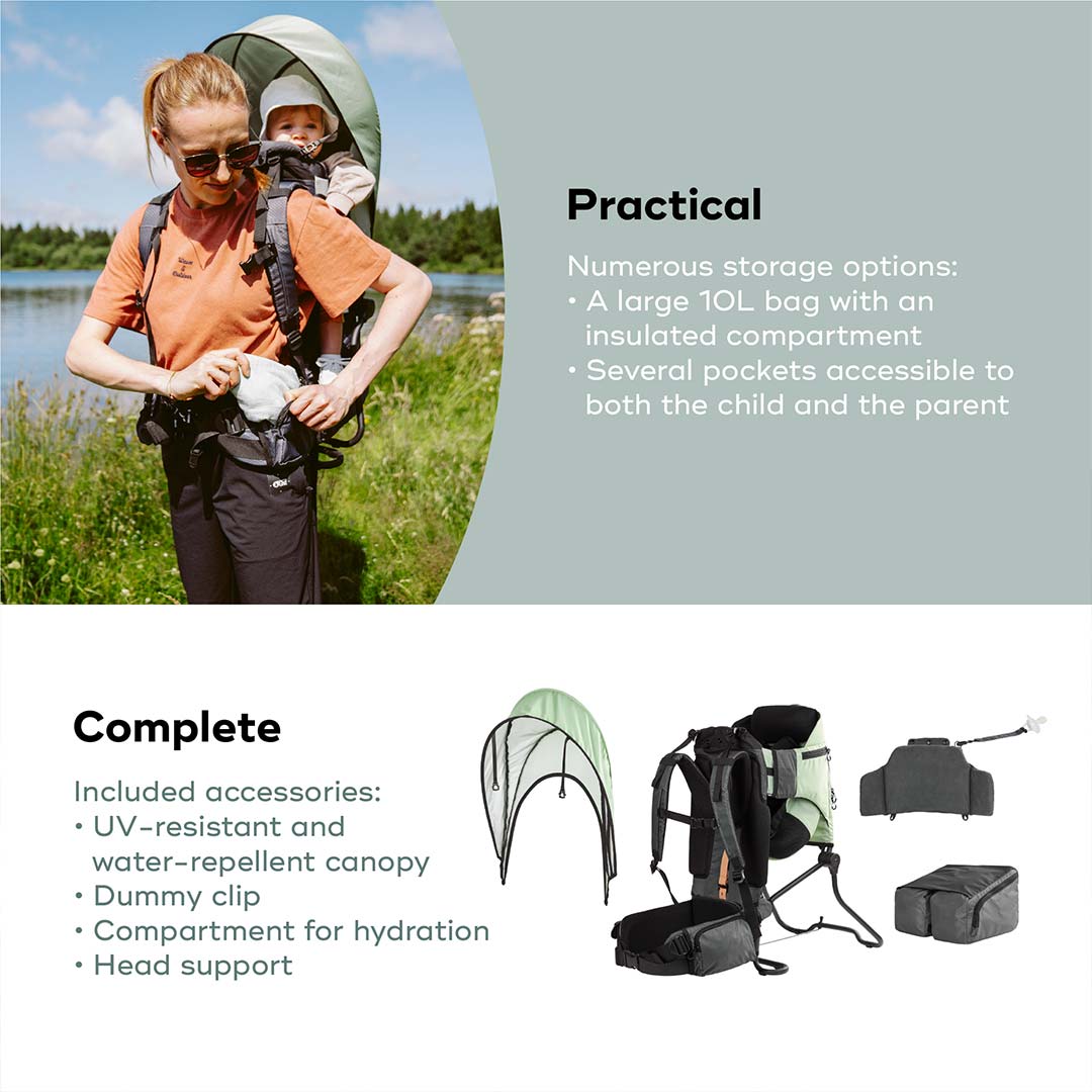  Babymoov Moov & Hike Baby Carrier - Sage Green、mySite、merchandisen