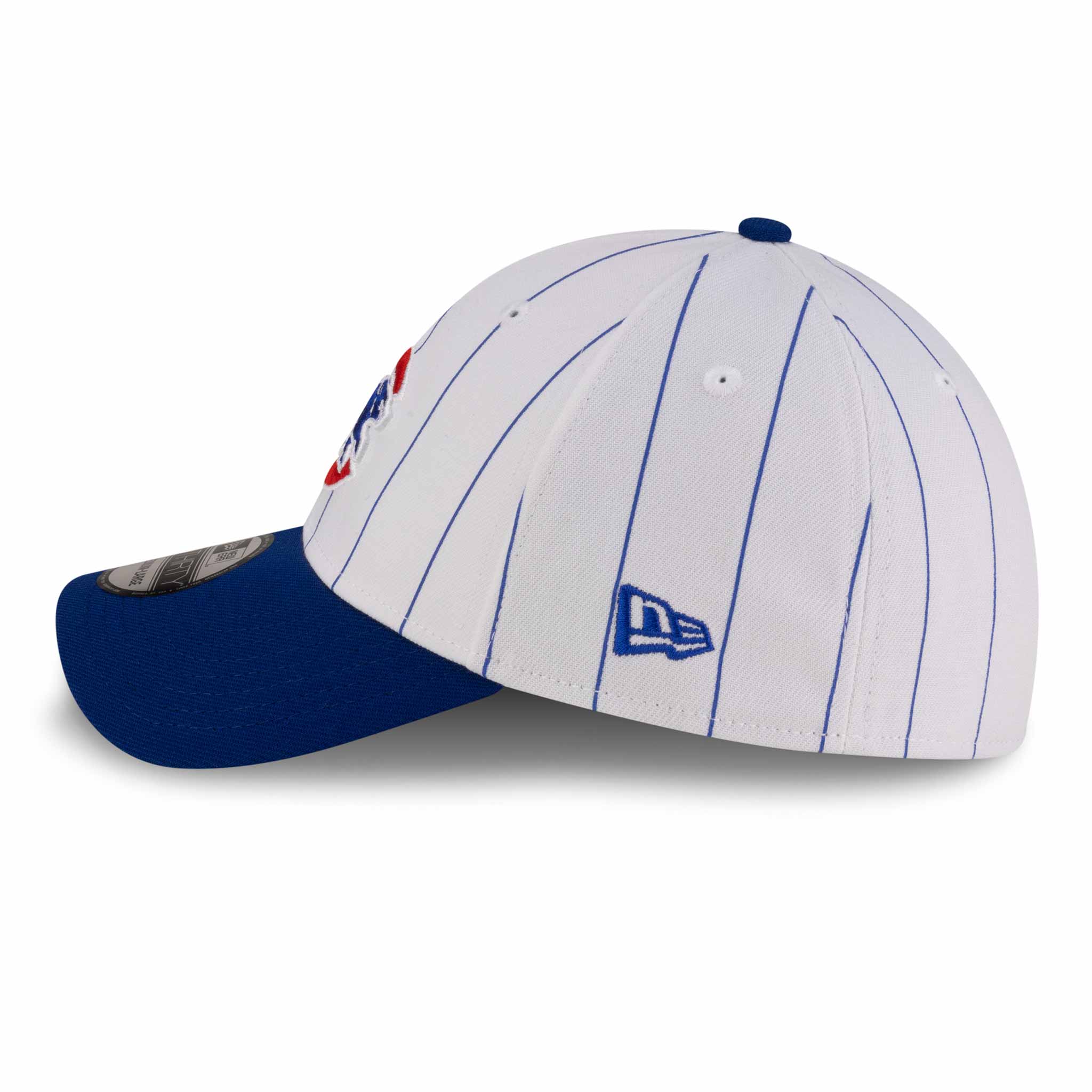 Chicago Cubs New Era 39THIRTY White Pinstripe Walking Bear Stretch Fit Cap、mySite、vikingsvslions