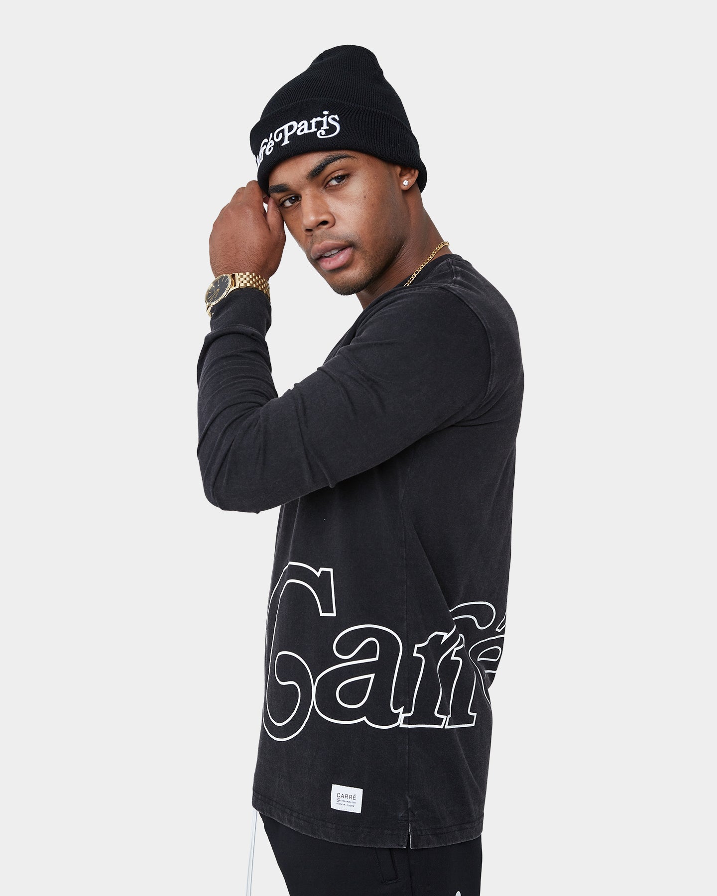 Carré Volle Classique Long Sleeve T-Shirt Washed Black、mySite、zt4zffjzw