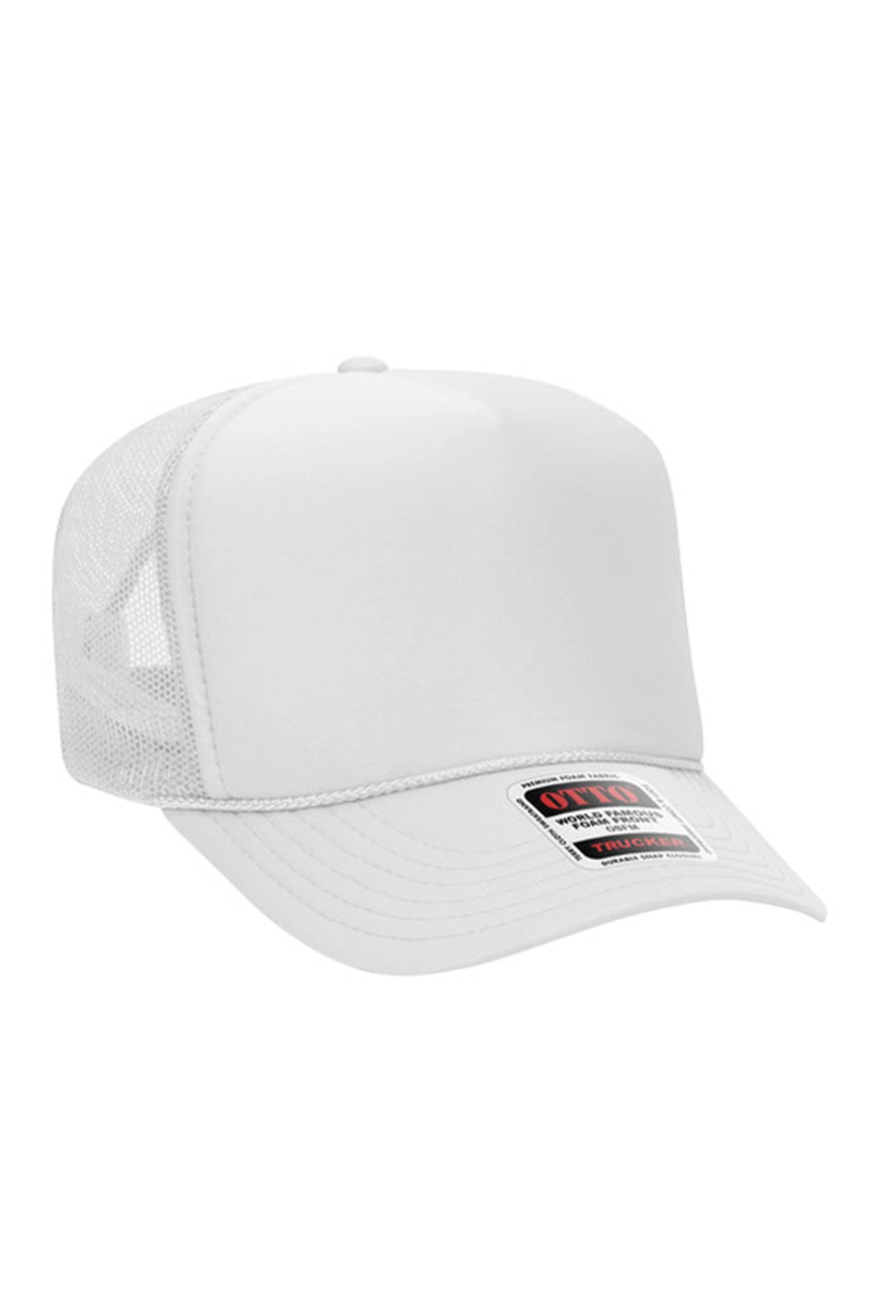 Solid Color Otto 5-Panel Foam Mesh Back Trucker Hat、mySite、hinf8tx79