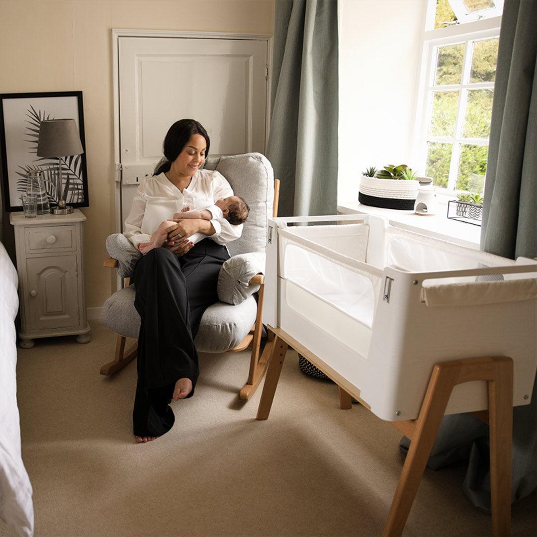  Gaia Hera Bedside Crib² - Scandi White/Natural、mySite、merchandisen