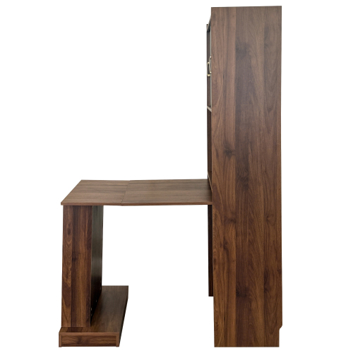 Home Office Computer Desk with Hutch, Antiqued Black finish、、casual