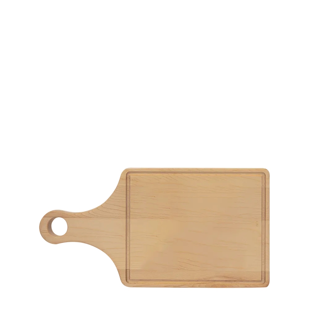 13 1/2 x 7 Cutting Board Paddle Shape with Drip Ring、mySite、noshort