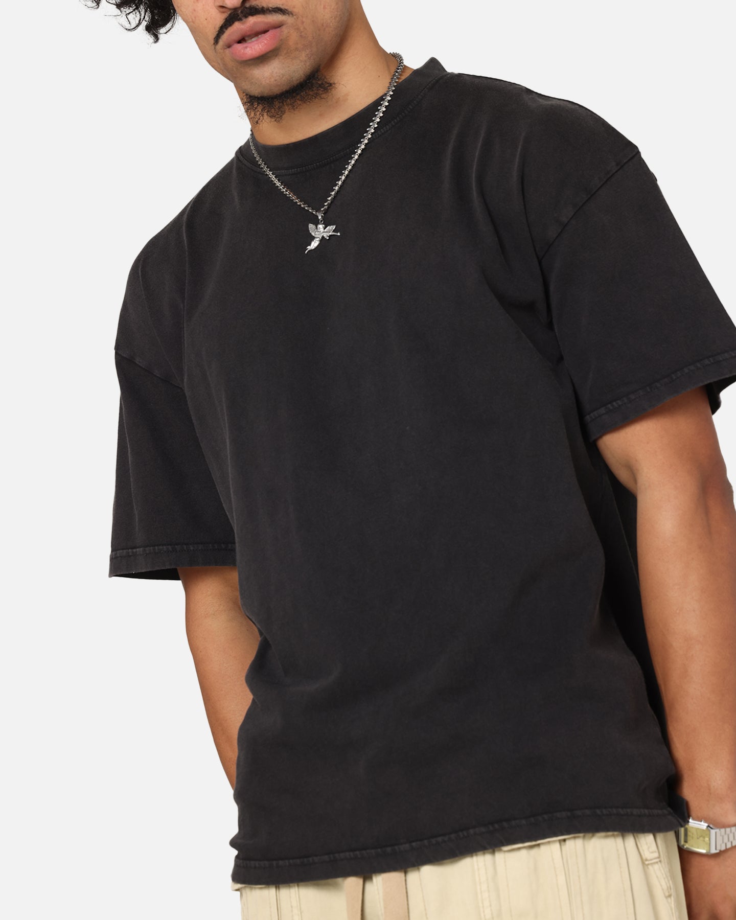 Culture Kings Standard Drop Shoulder T-Shirt Black Acidwash、mySite、zt4zffjzw