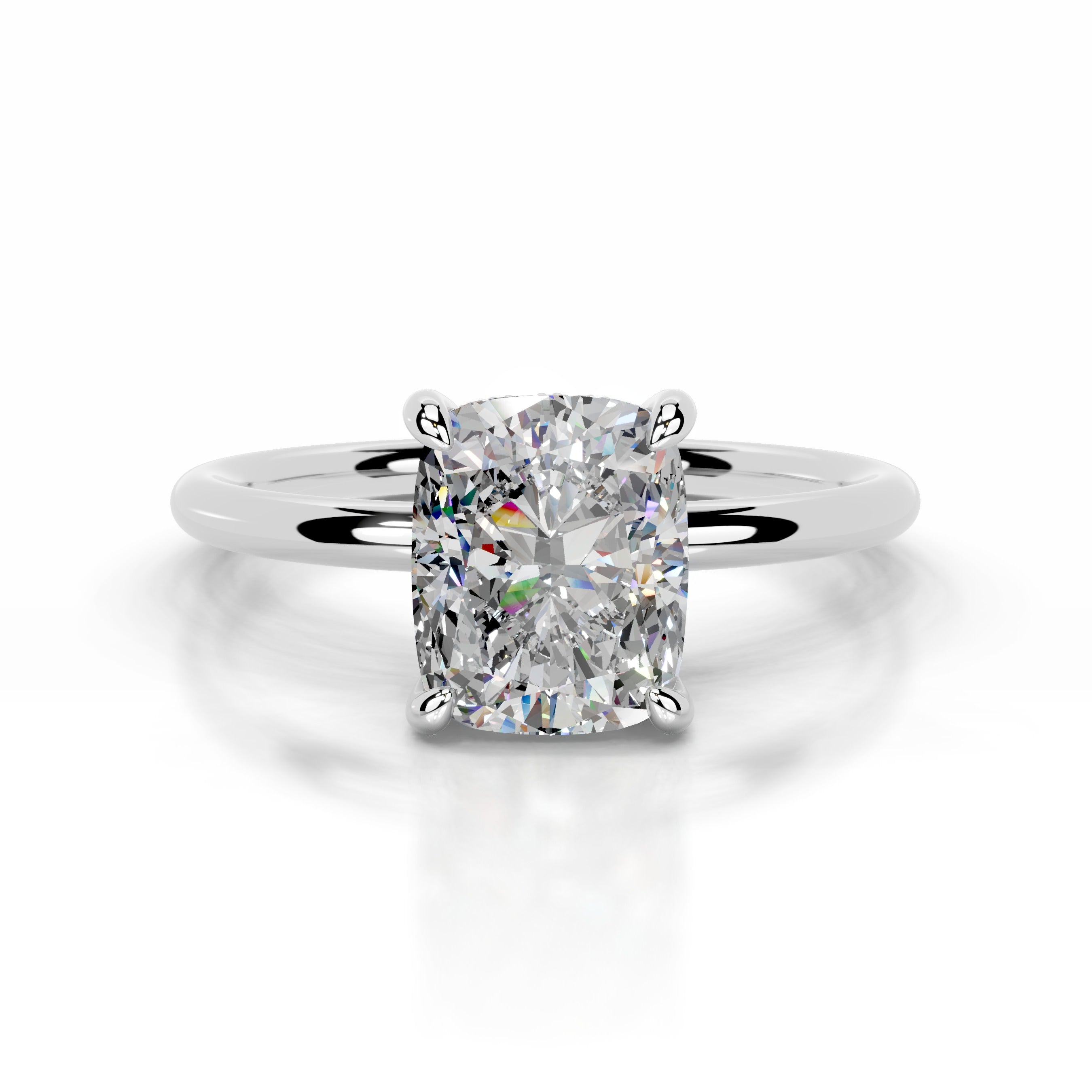 Willow Moissanite & Diamond Ring - 14K White Gold、mySite、hinf8tx79