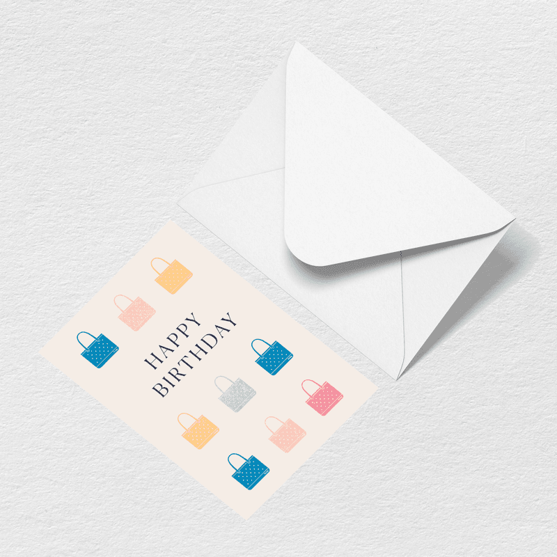 Happy Birthday Totes Greeting Card、mySite、solidvoid