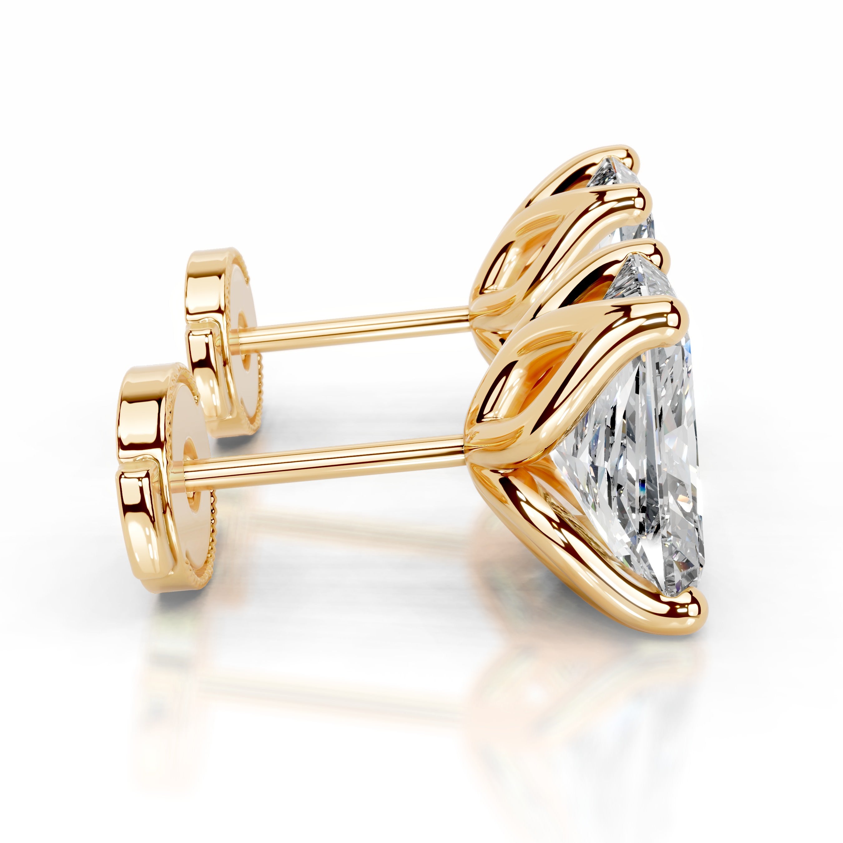Doris Diamond Studs Earrings - 18K Yellow Gold、mySite、hinf8tx79