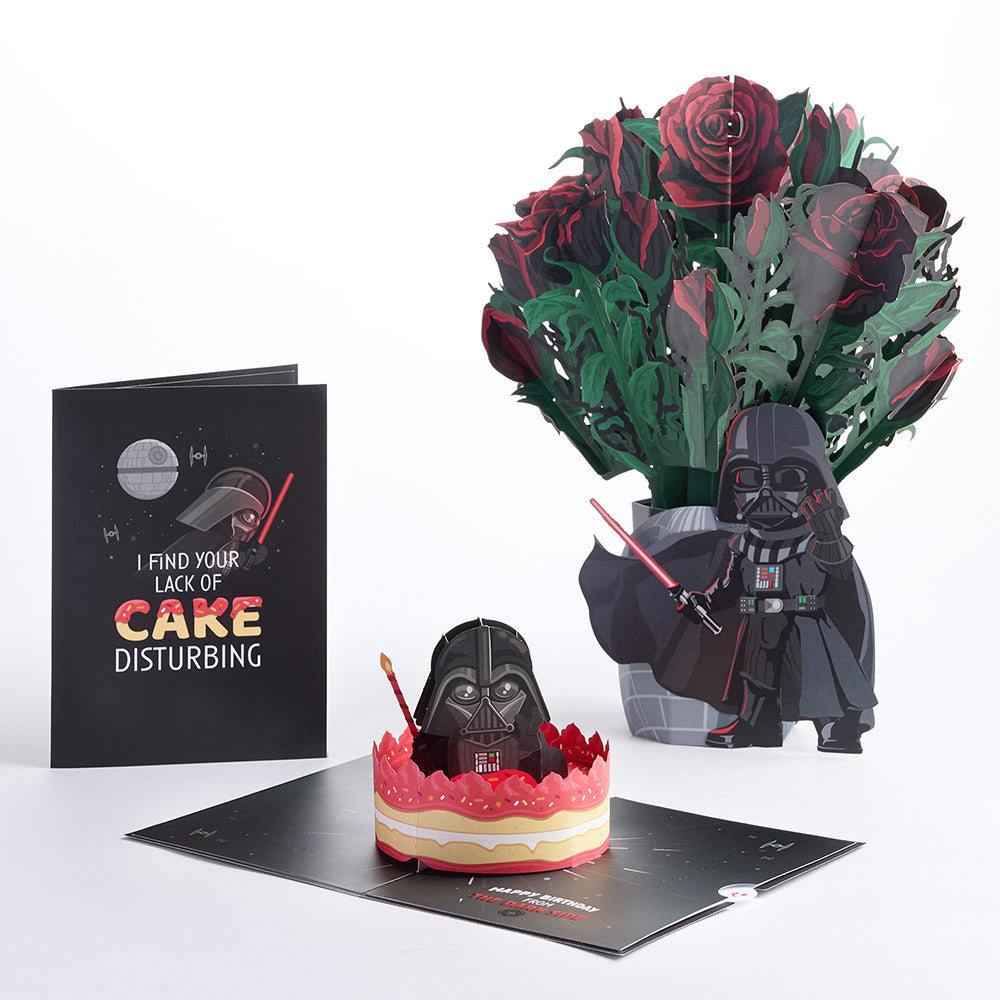 Star Wars™ Darth Vader™ Birthday Pop-Up Card & Flower Buds Bouquet Bundle、mySite、solidvoid