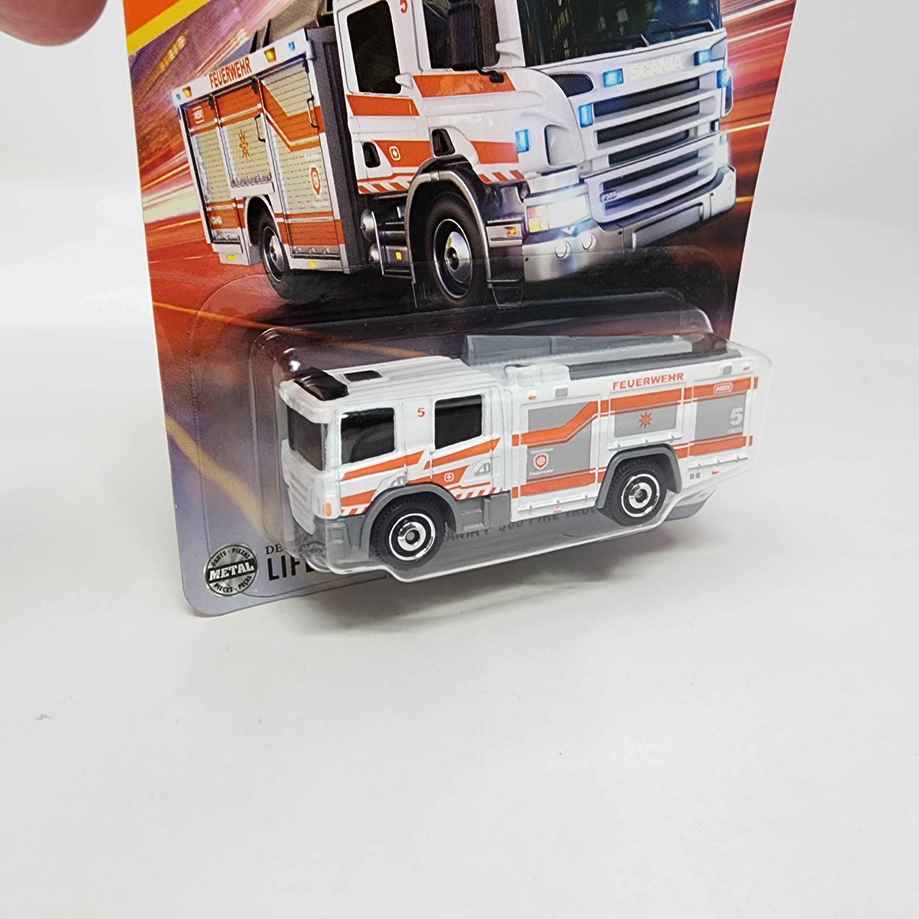 Scania P 360 Fire Truck #16 * White * 2025 Matchbox Case D、mySite、hgirdovlk