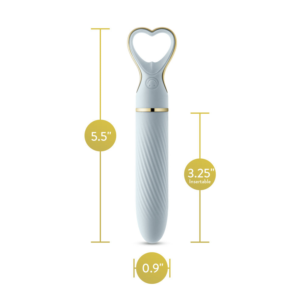 Delice™ By Blush® | Heartthrob Silicone Bullet Vibrator With Heart-Shaped Handle – Something Blue、mySite、bottomscart