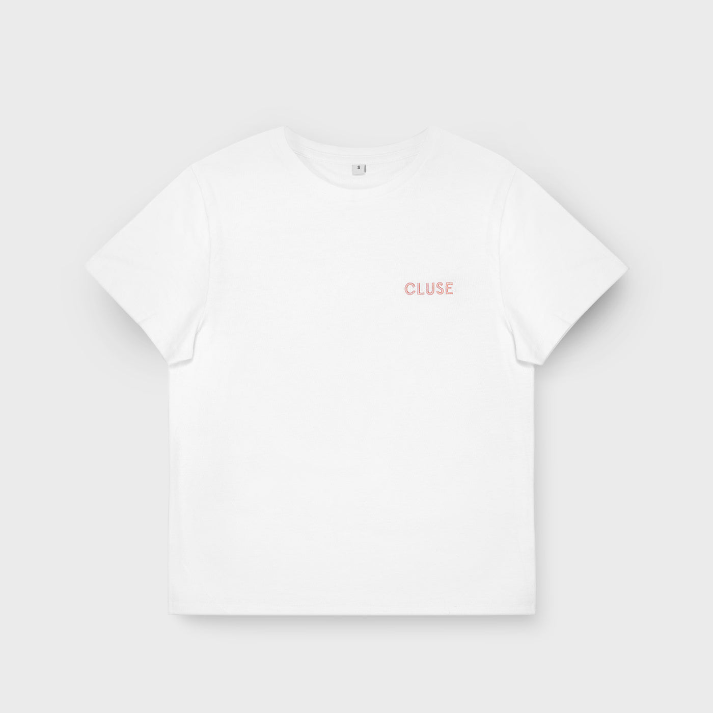 T-Shirt White, Pink Logo, Small、mySite、botmansion