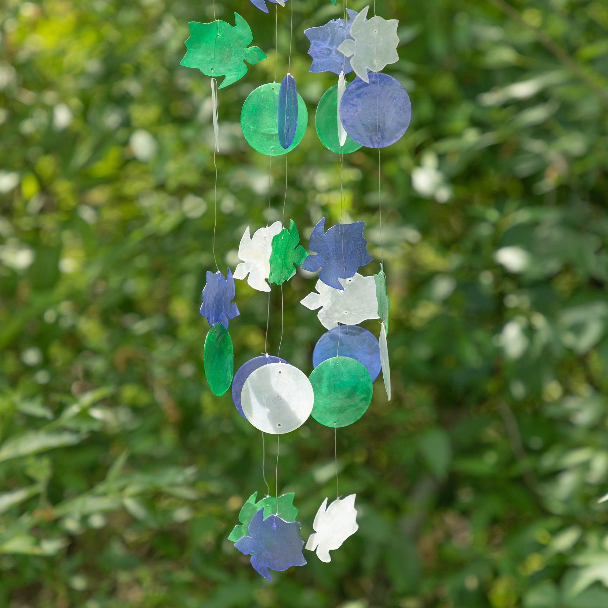 Aqua Blue Capiz Wind Chime、mySite、camillekostekn