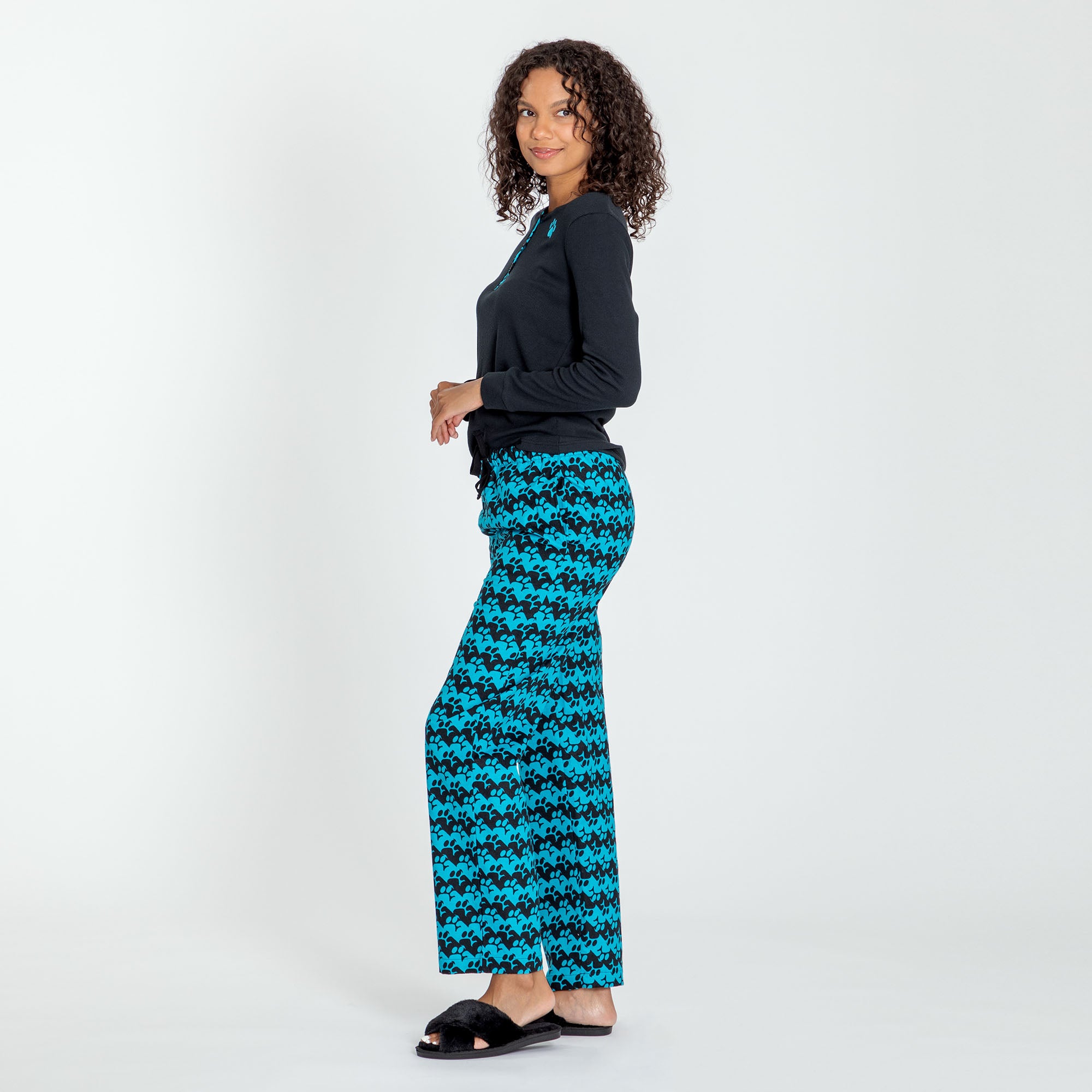 Paw Print Thermal & Flannel Pajama Set、mySite、camillekostekn