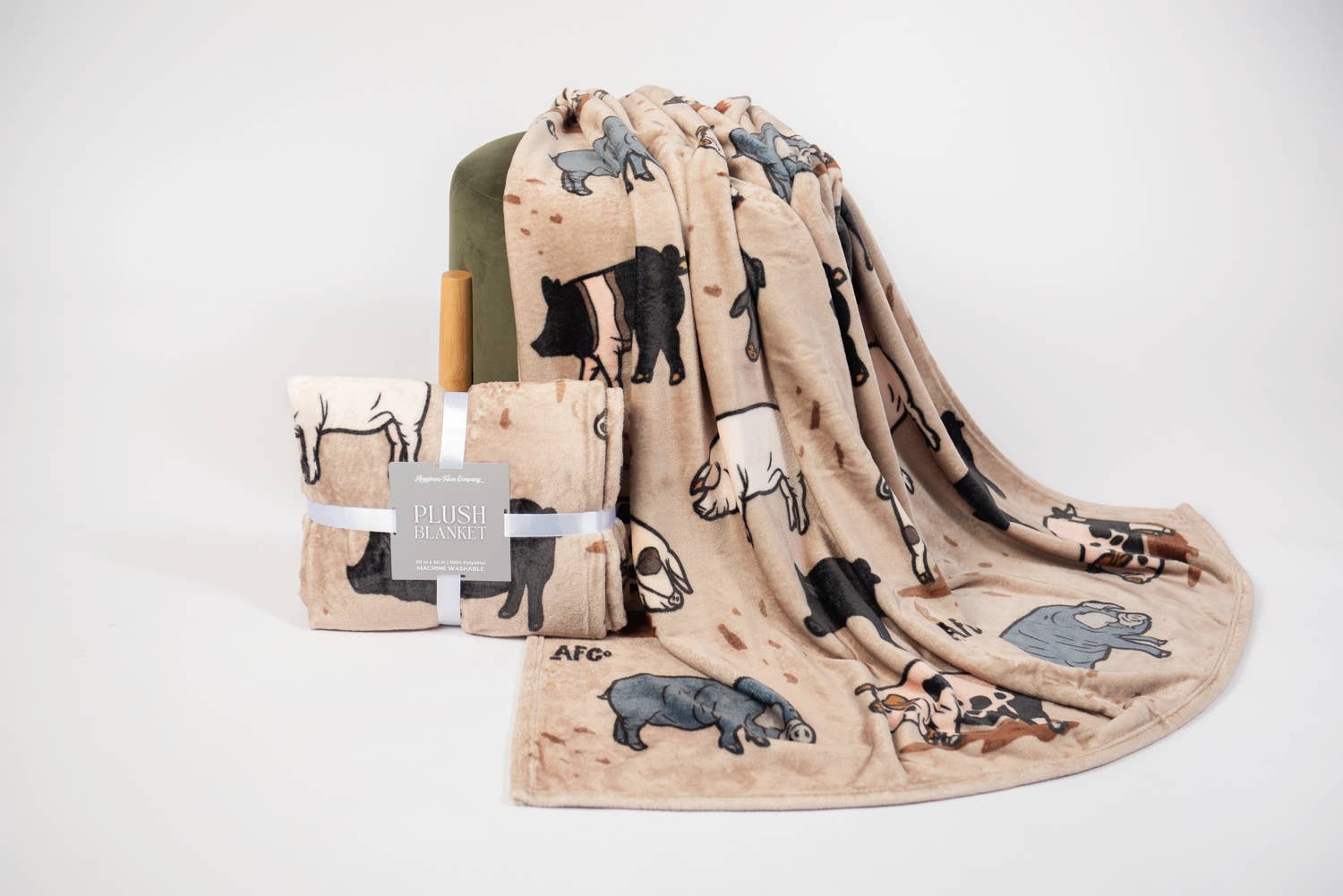 Breeds of Pigs Plush Throw Blanket、mySite、g9winljtr