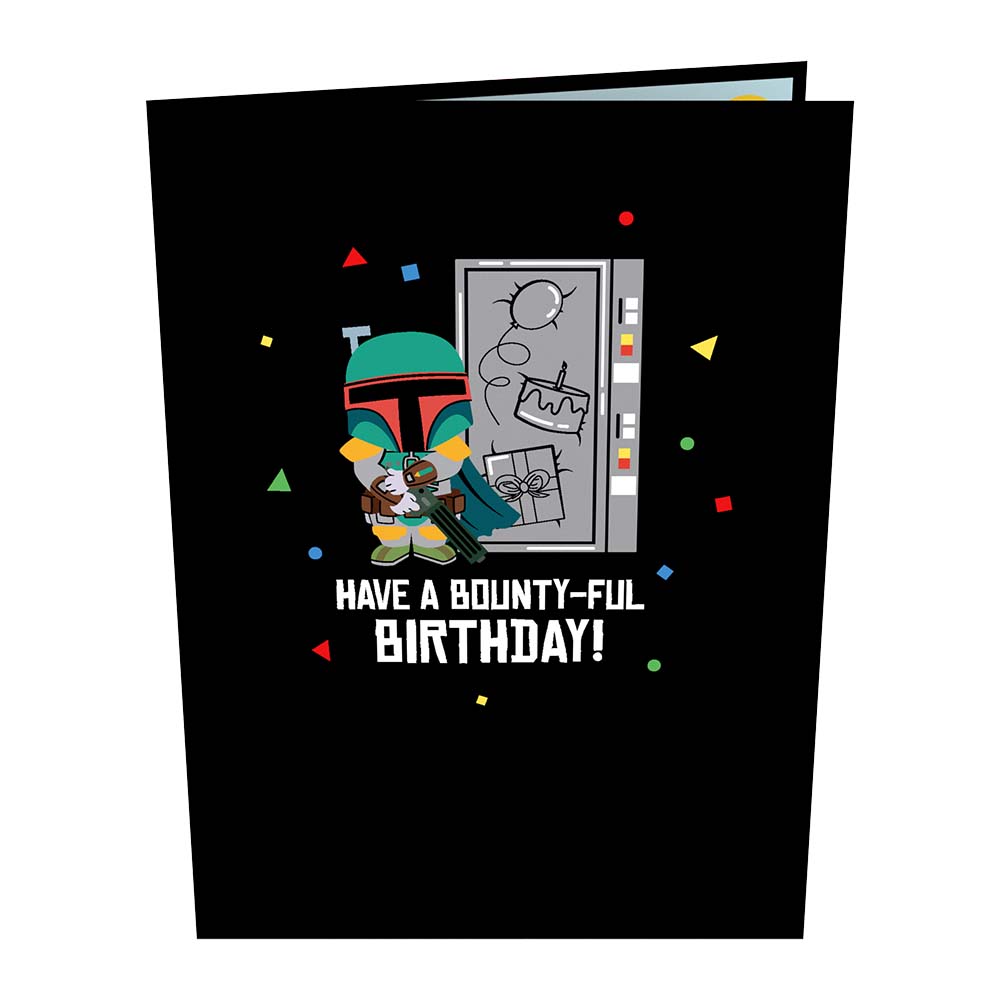 Star Wars™ Boba Fett™ Bounty-ful Birthday Card with Pop-Up Gift、mySite、solidvoid