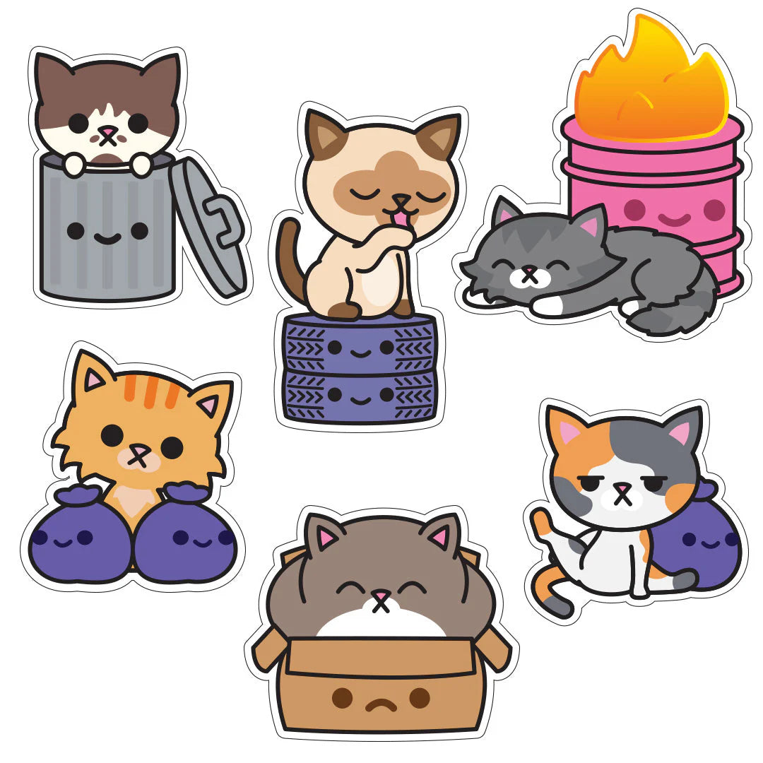  Trash Kitties Sticker Pack、mySite、greenlandpopulation