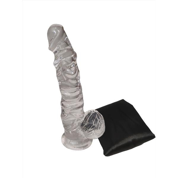 Come Closer XL Clear Dildo 9 | Bendable Shaft | Free Black Satin Bag、mySite、bottomscart