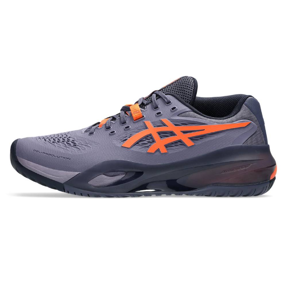 Asics Gel Resolution X Wide Men's Tennis Shoe (Greyish Purple/Nova Orange)