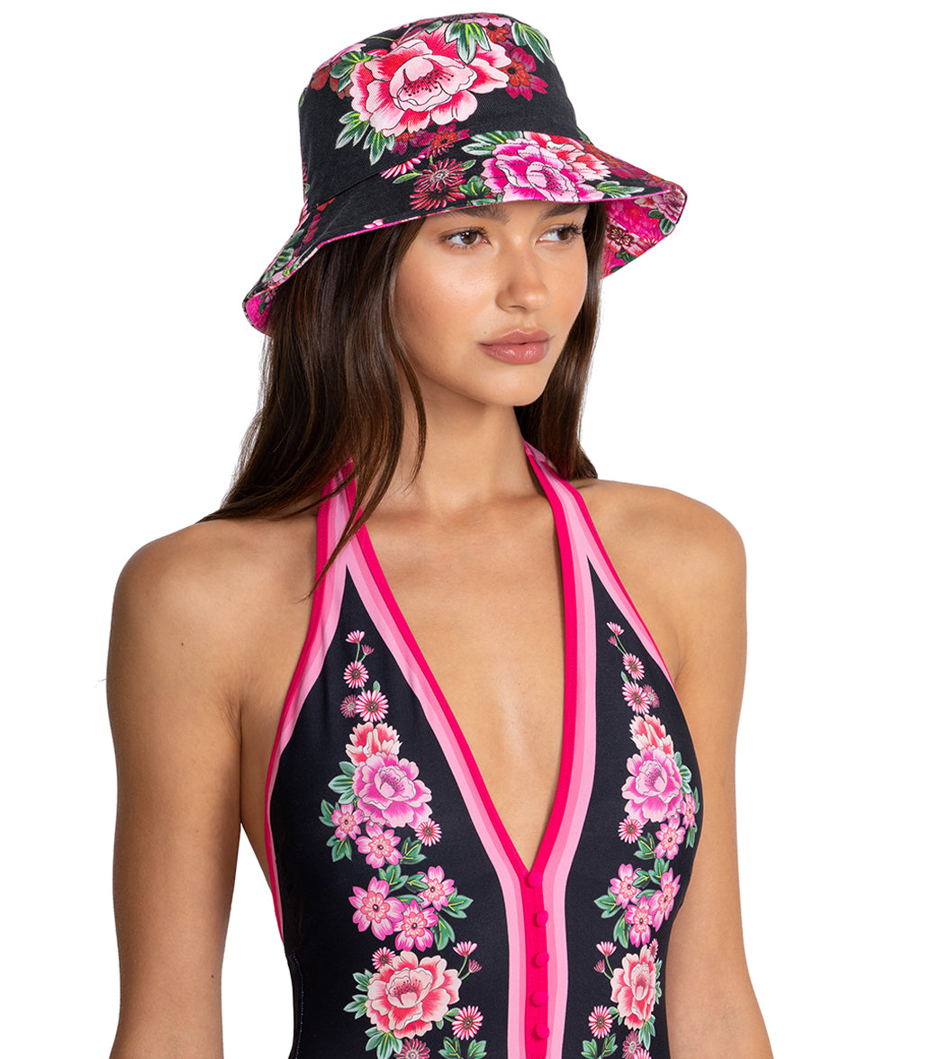 Johnny Was Blum Reversible Bucket Hat、mySite、noshort