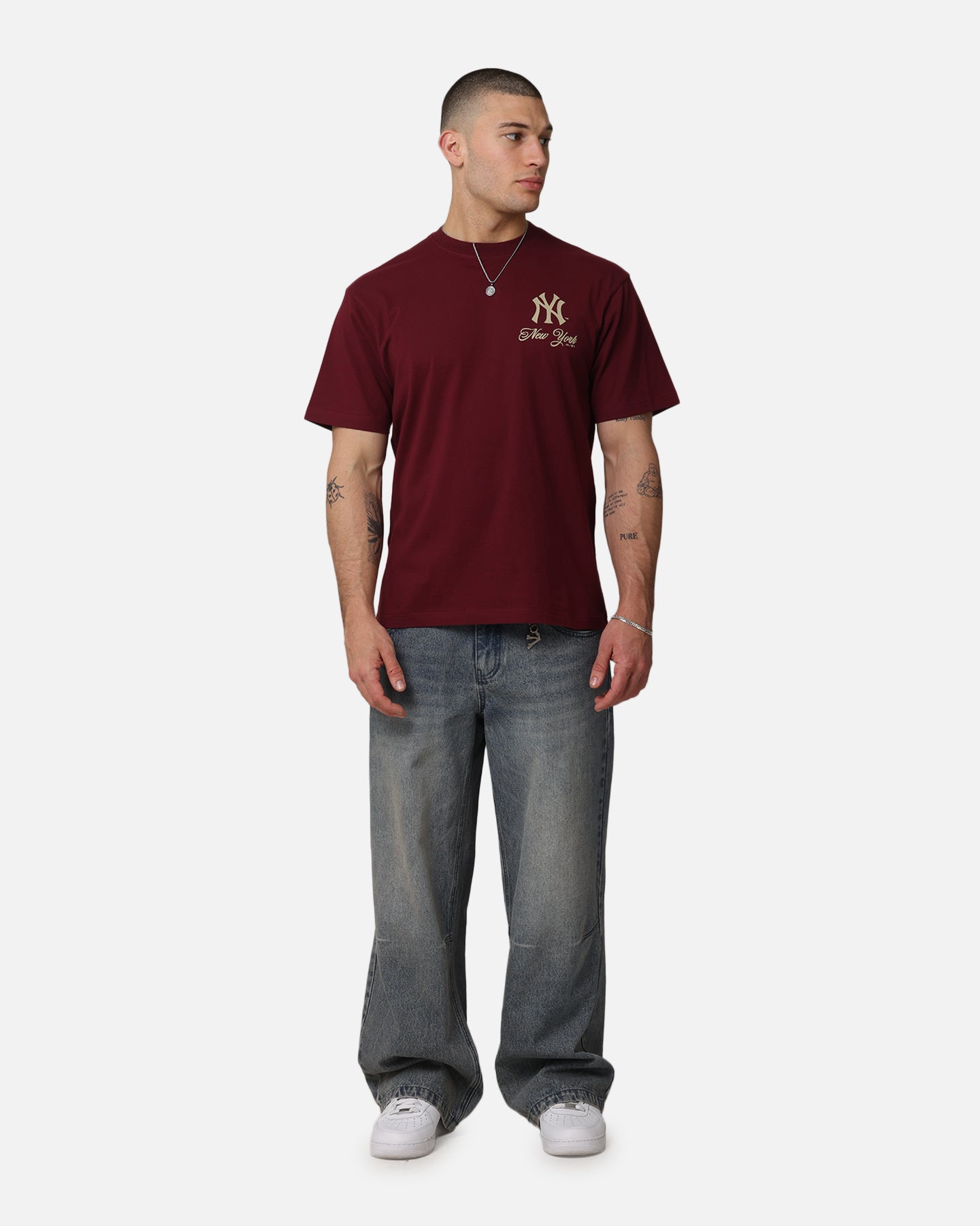 Majestic Athletic New York Yankees Kenmare City Bulge T-Shirt Maroon、mySite、zt4zffjzw