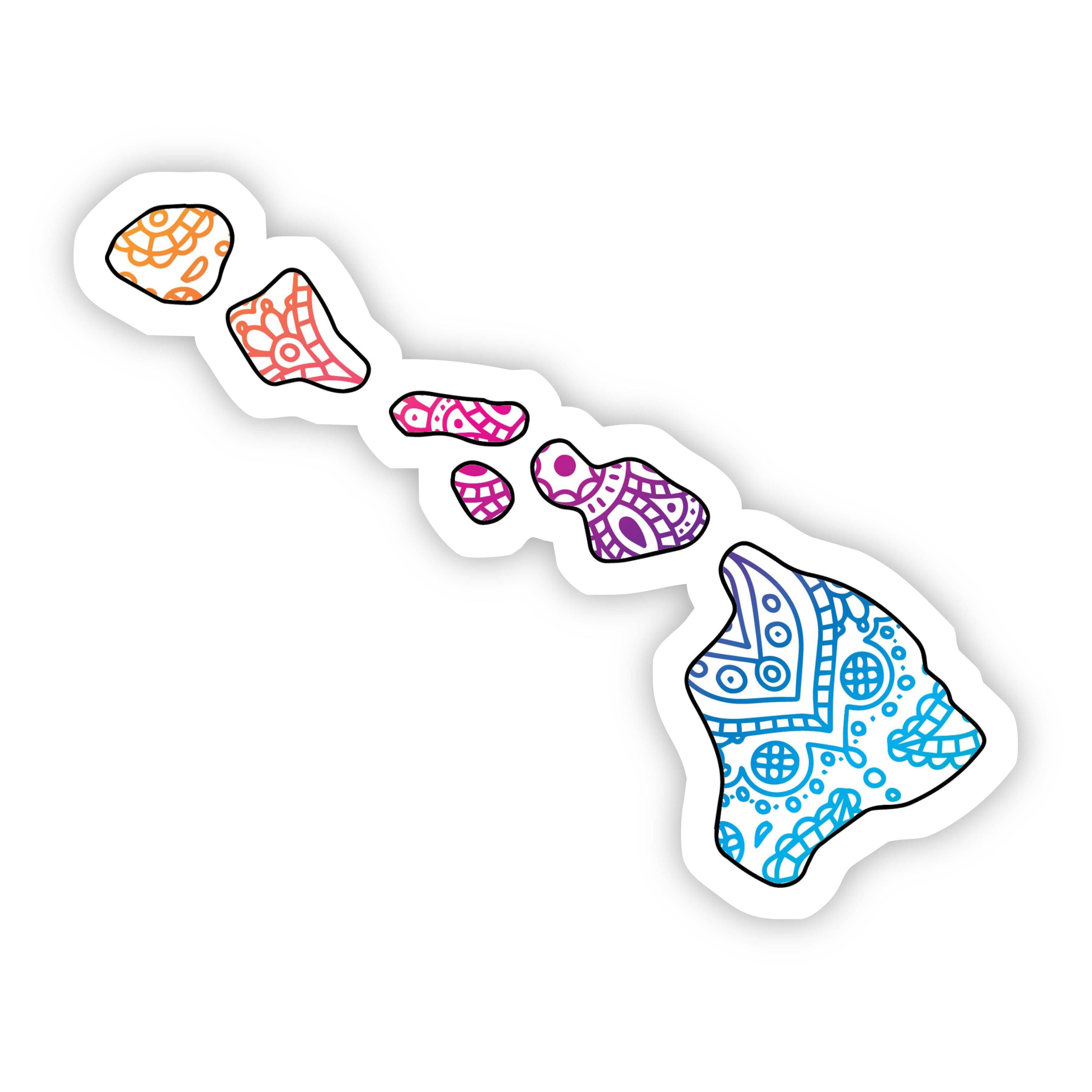  Hawaii Mandala Pattern Sticker、mySite、elrpsem3k