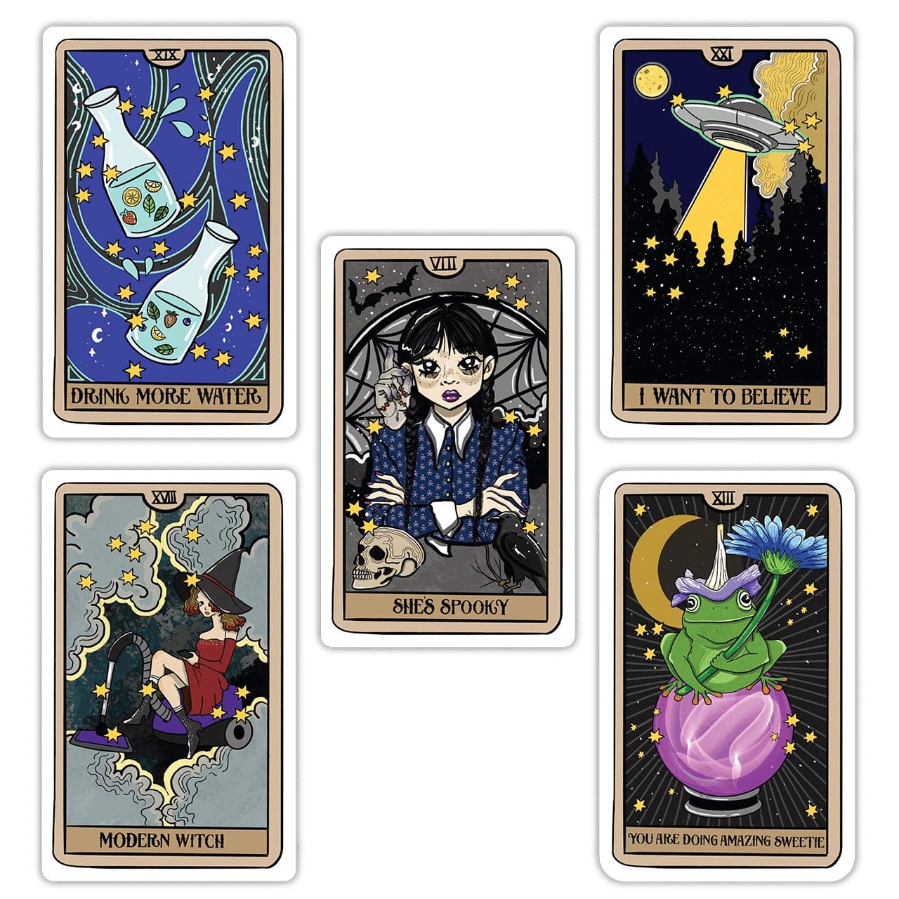  Tarot Card Sticker 5 Pack (She's Spooky)、mySite、elrpsem3k