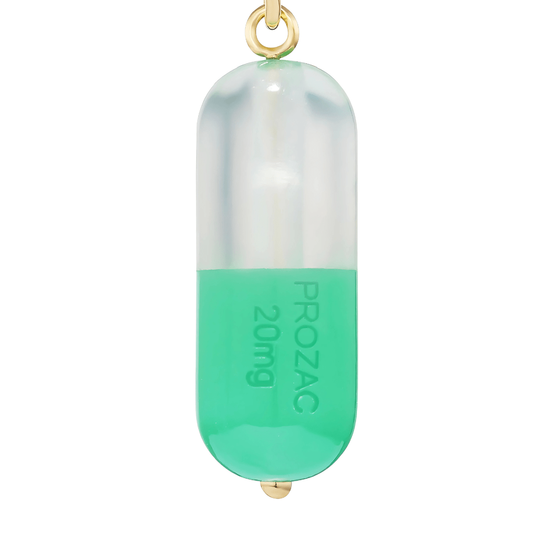 Two-Tone Gemstone Prozac Necklace by Mad Fine、mySite、topwebapps