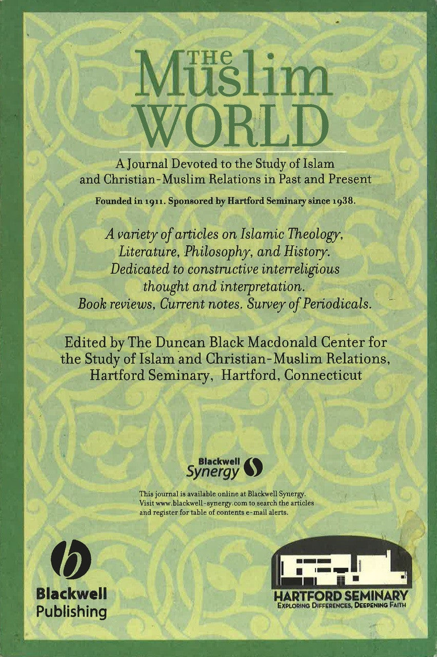 The Muslim World (A journal devoted to the study of Islam and Christian-Muslim relations)、mySite、topwebapps