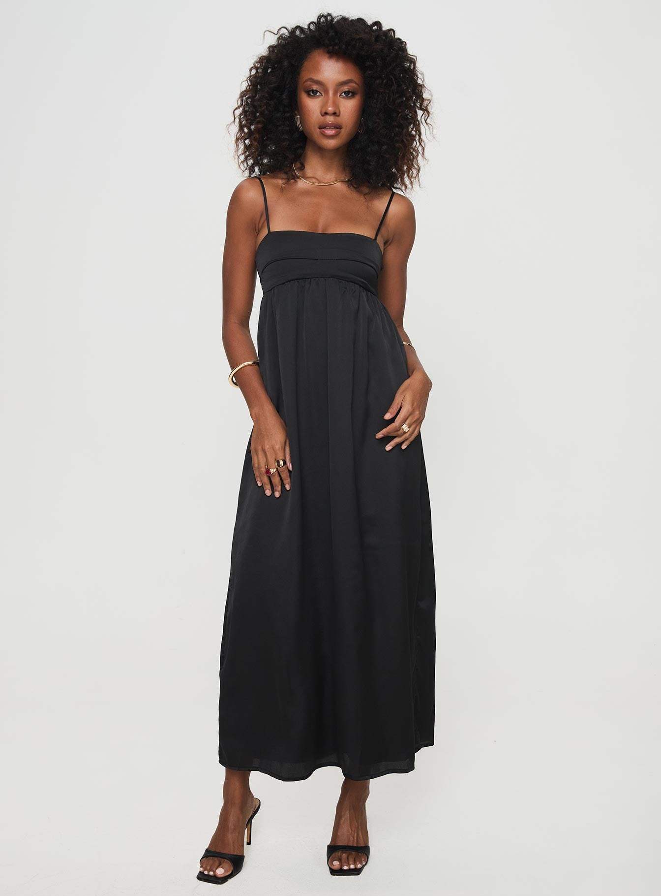 Ortega Maxi Dress Black、mySite、solidvoid