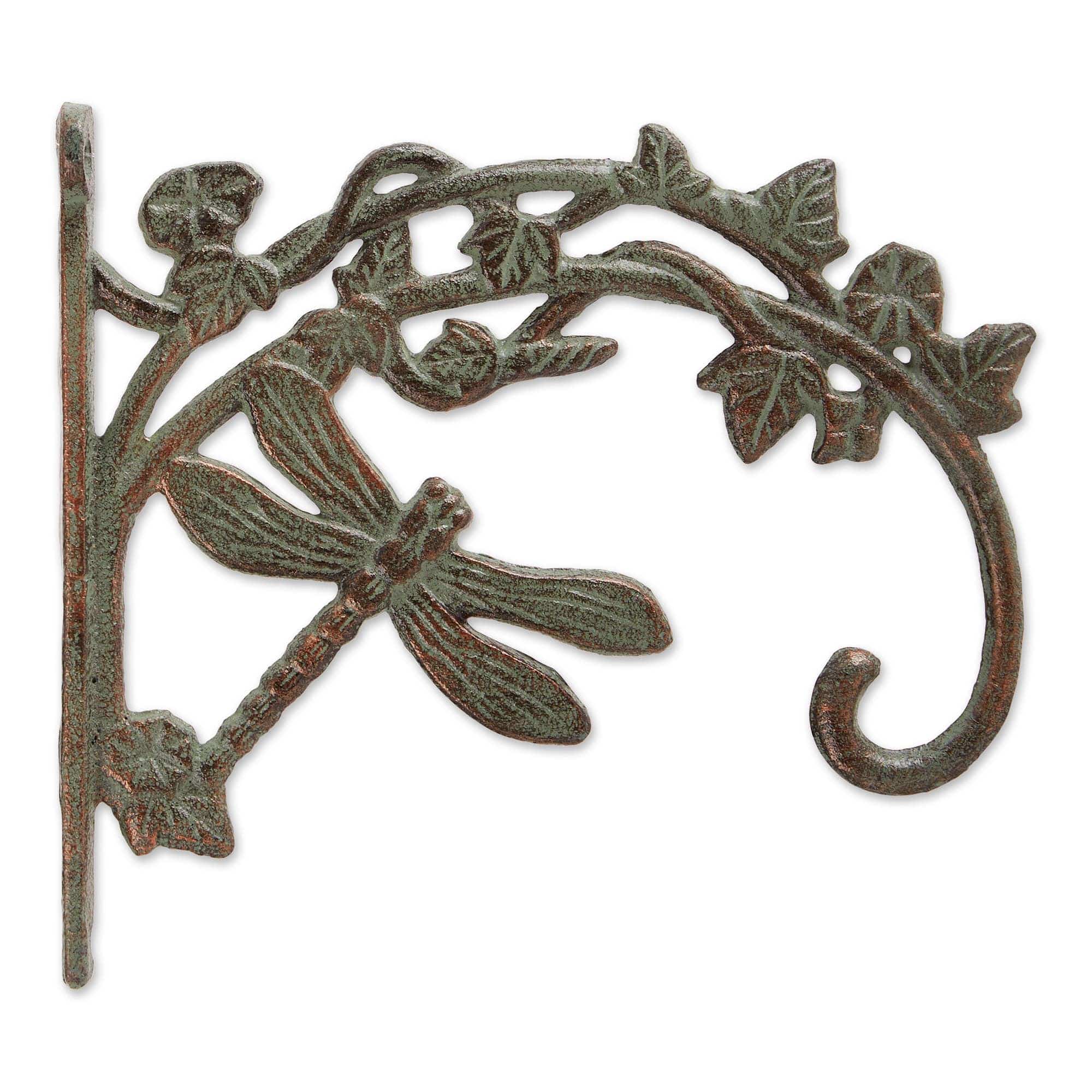 Dragonfly Cast Iron Wall Hook or Planter Bracket、mySite、g9winljtr