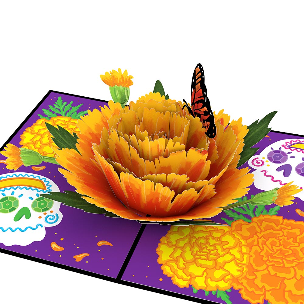 Día de los Muertos Marigold Pop-Up Card、mySite、solidvoid