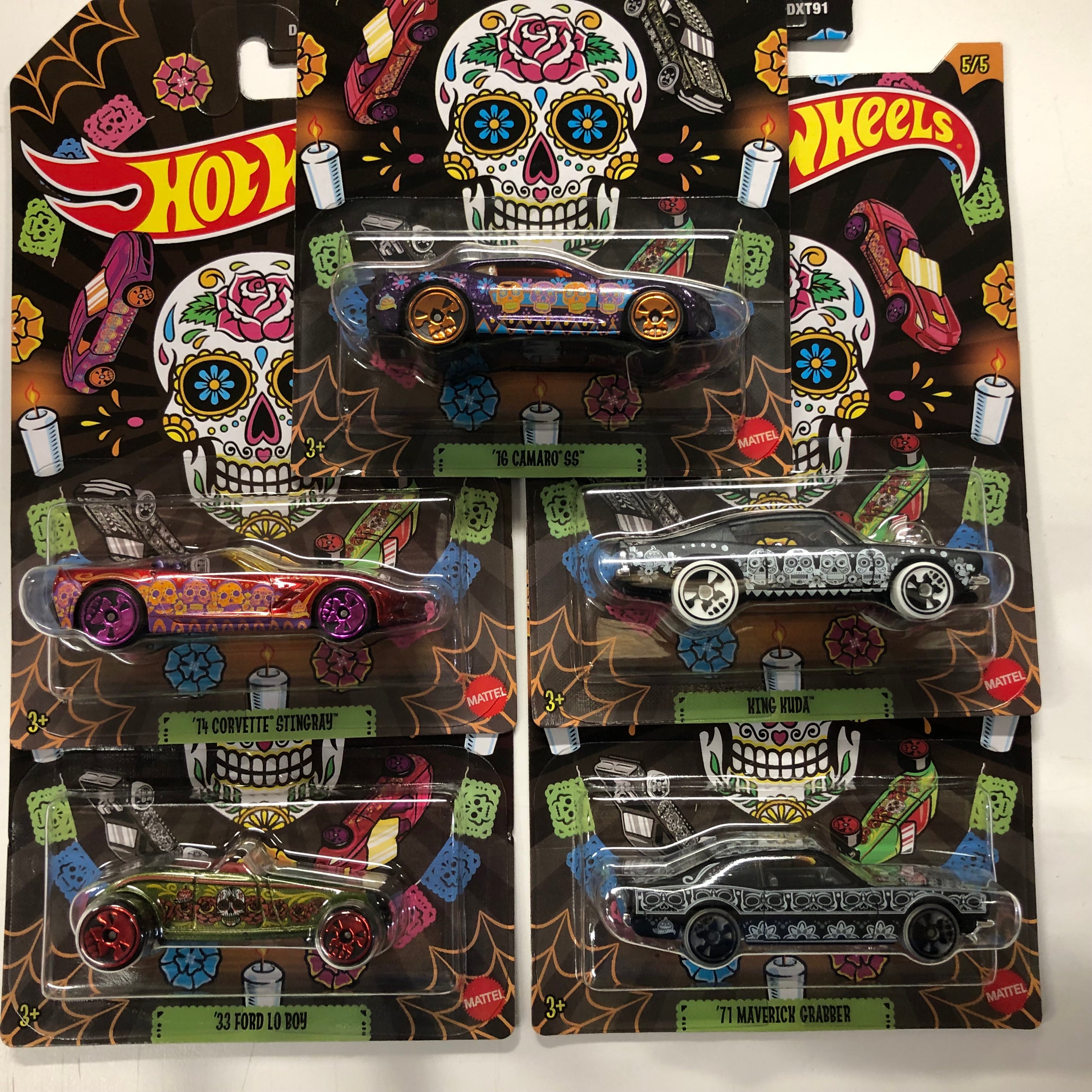 5 Car Set * 2023 Hot Wheels Halloween Día de Muertos Day of the Dead、mySite、hgirdovlk