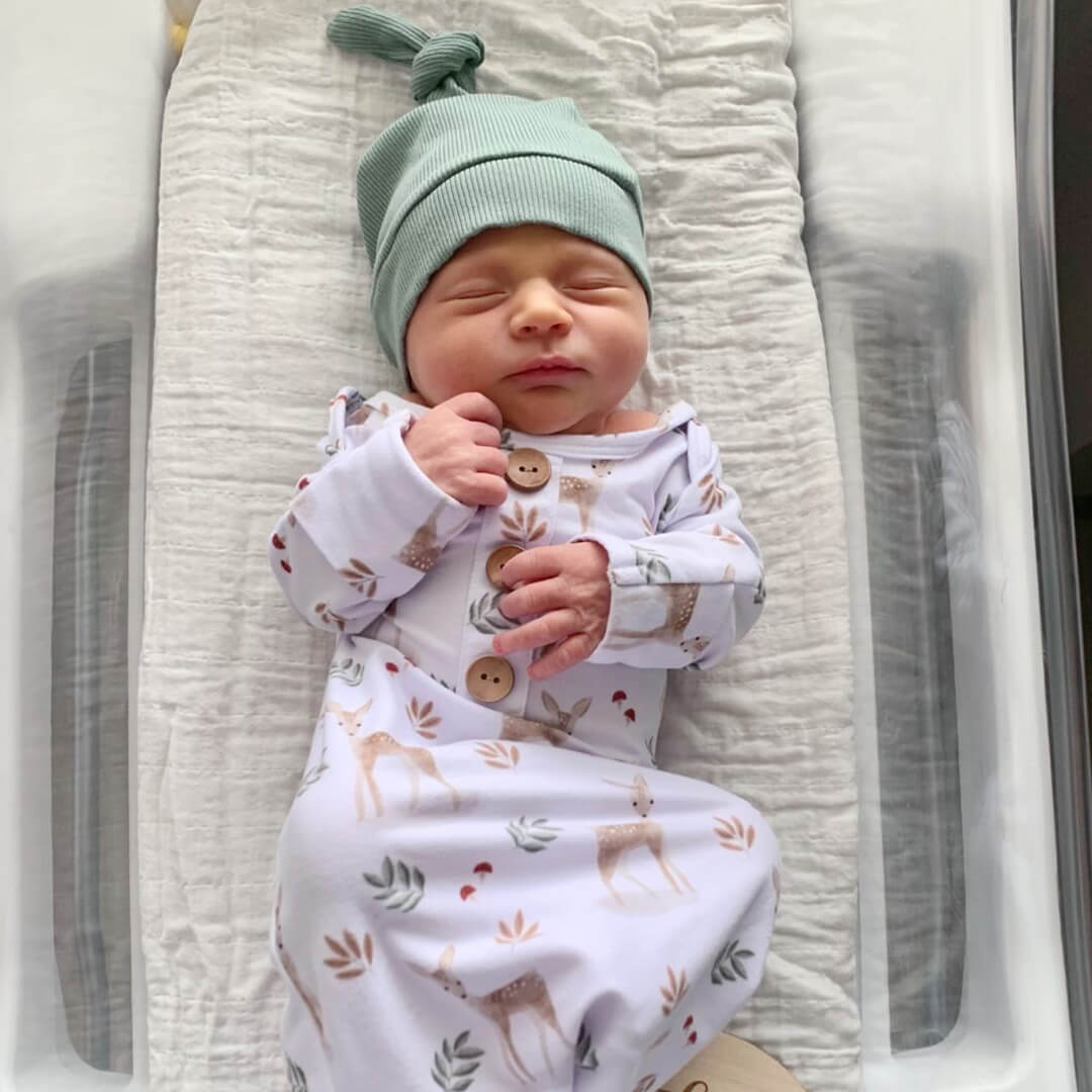  Finley's Fawn Newborn Baby Knot Gown & Hat、mySite、layawaytickets