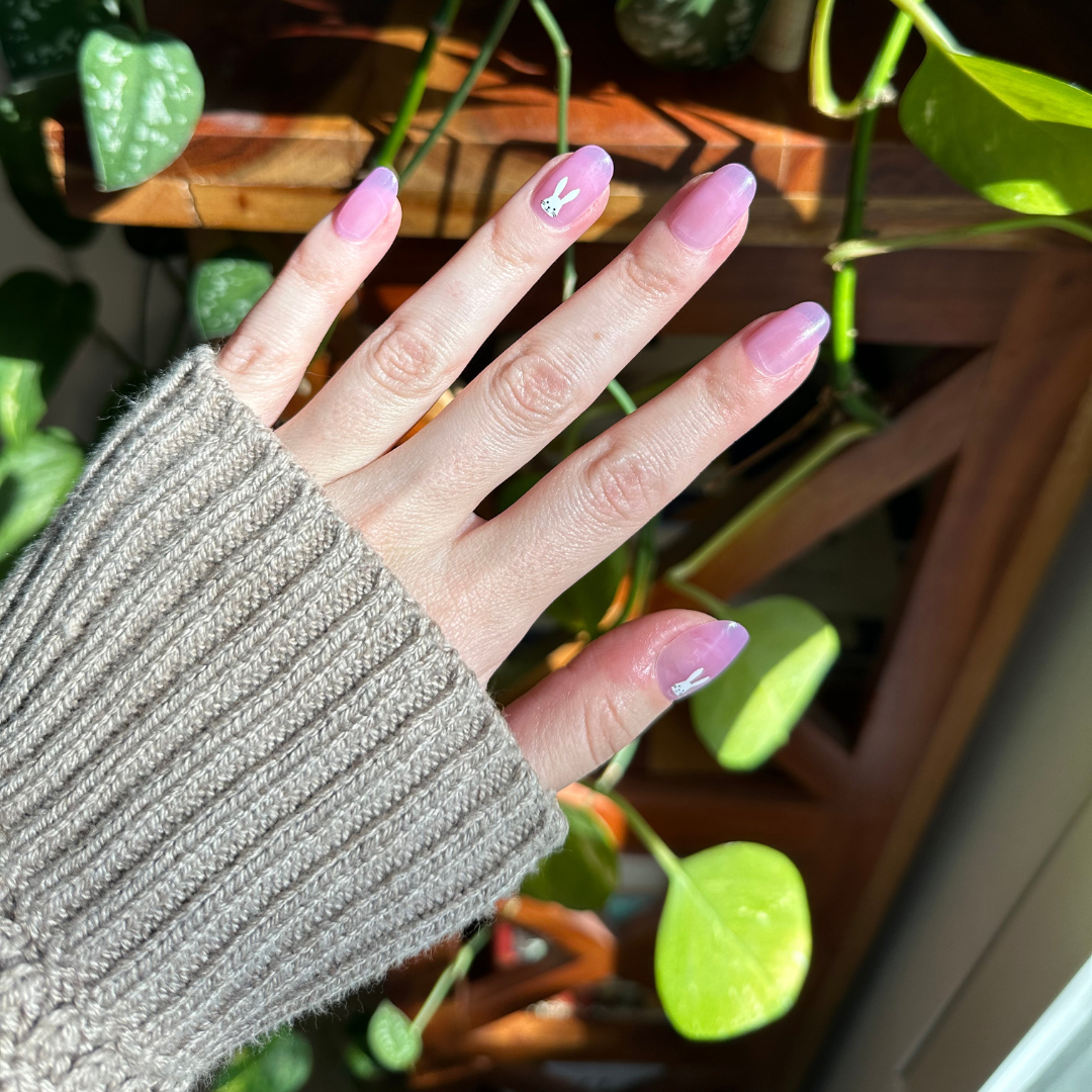 Hello Bunny! - Press-On | Short | Round、mySite、solidvoid