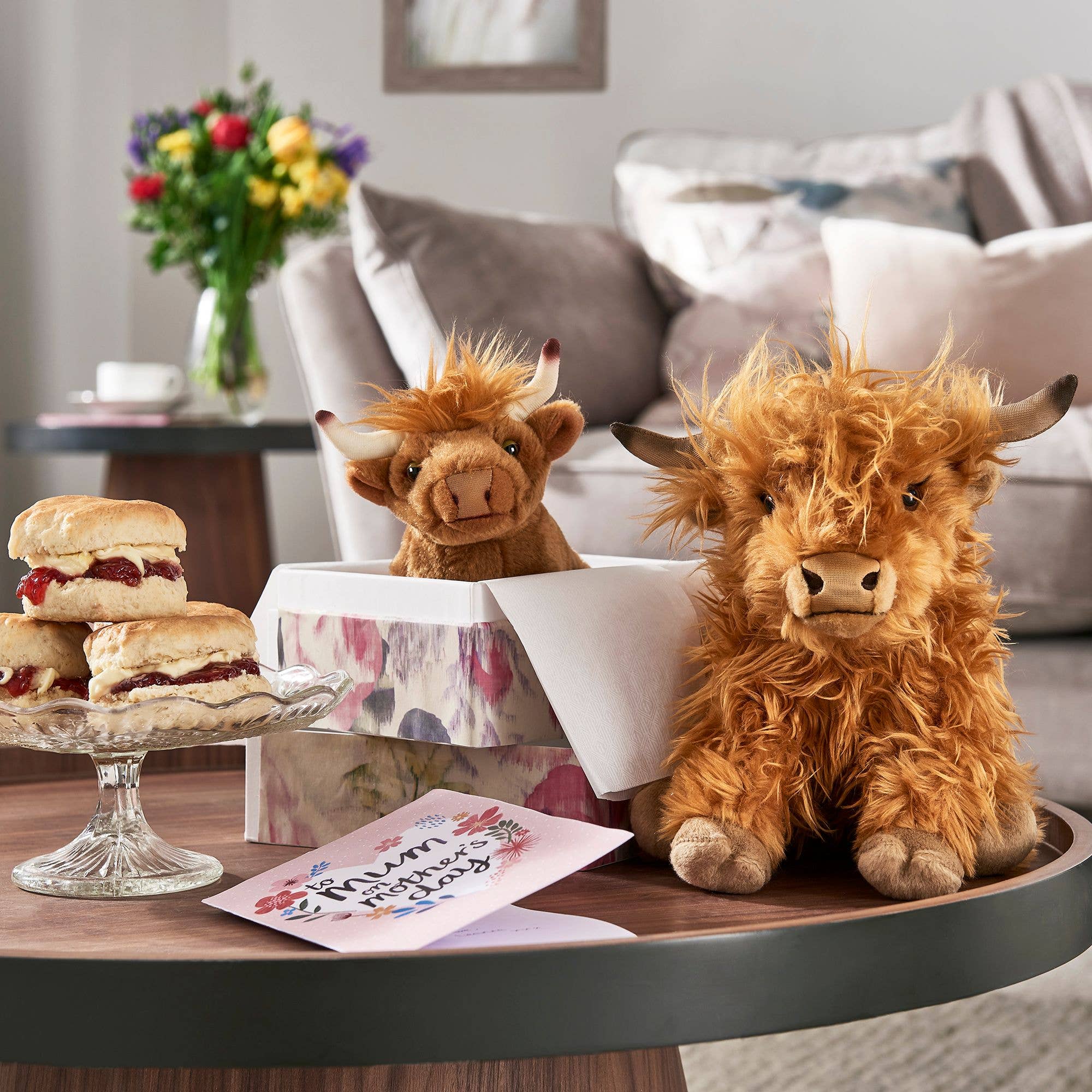 Highland Cow Large with Sound Plush Toy、mySite、g9winljtr