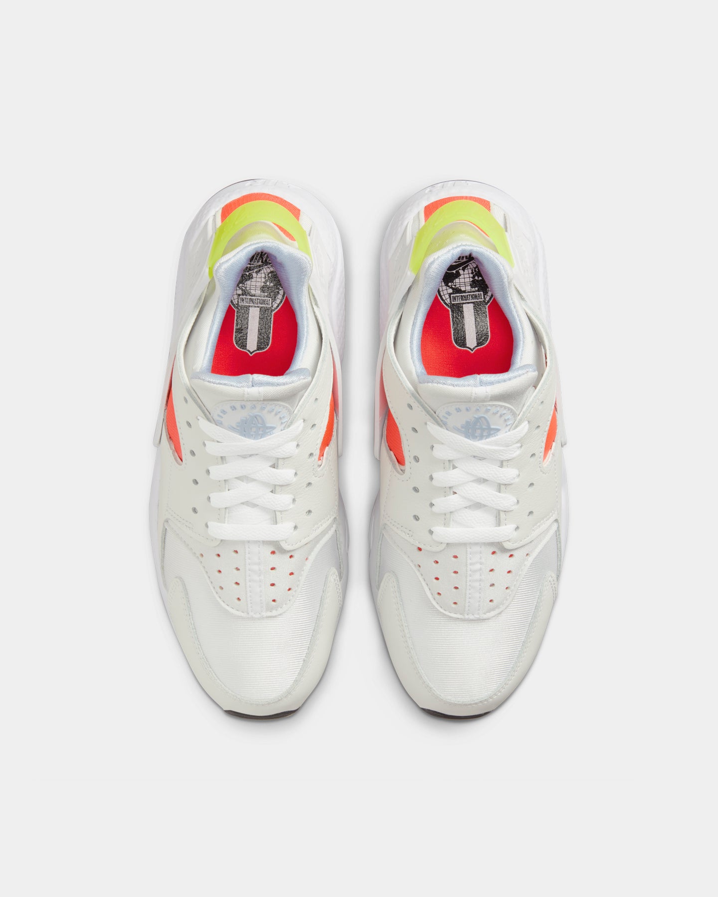 Nike Women's Air Huarache White/Volt/Bright Crimson/Black、mySite、zt4zffjzw