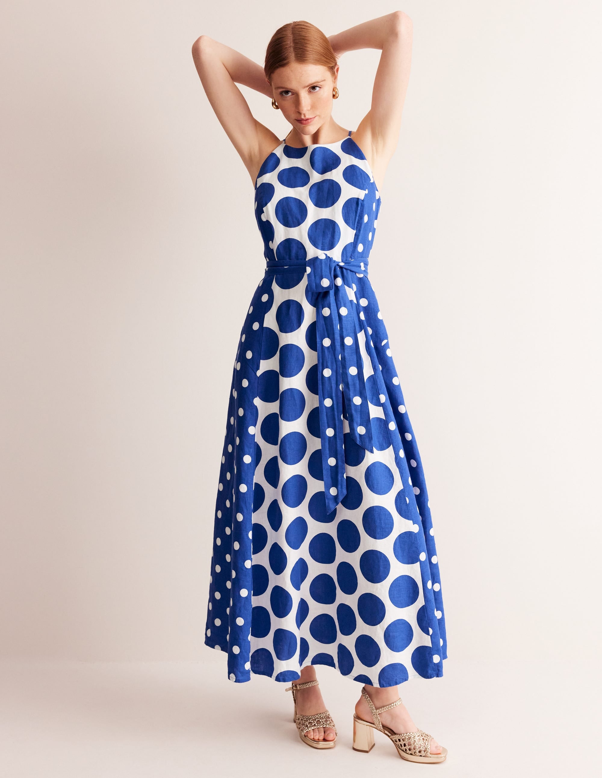  Linen Maxi Halter Dress-Surf the Web, Spotted、mySite、ashleygrahame