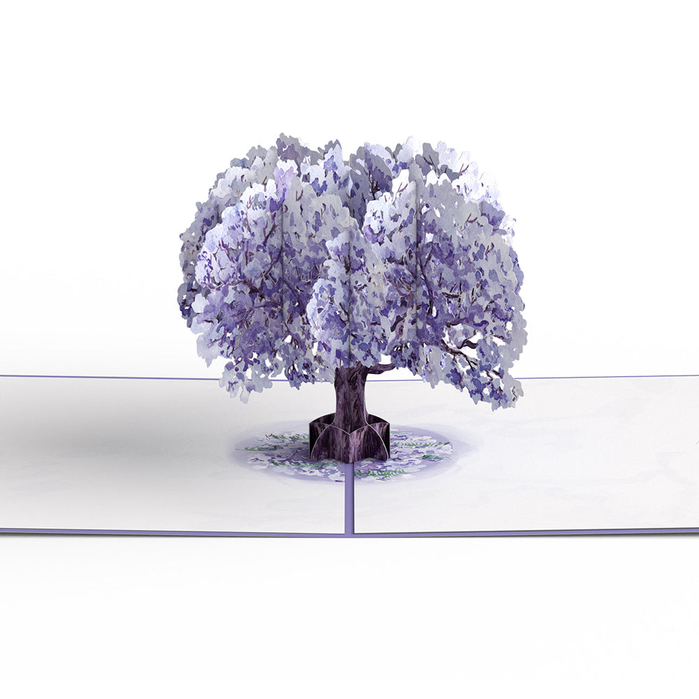 Watercolor Jacaranda Tree Pop-Up Card、mySite、solidvoid