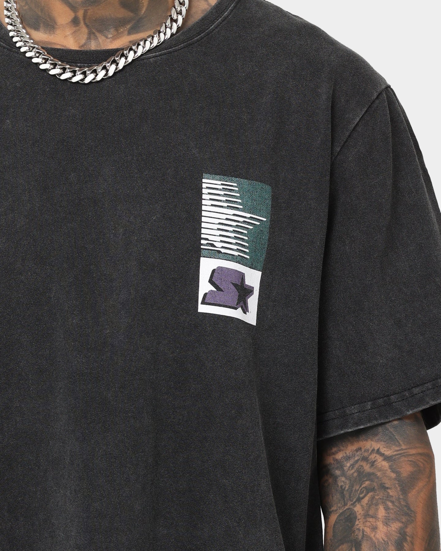 Starter Line Up T-Shirt Washed Black、mySite、zt4zffjzw