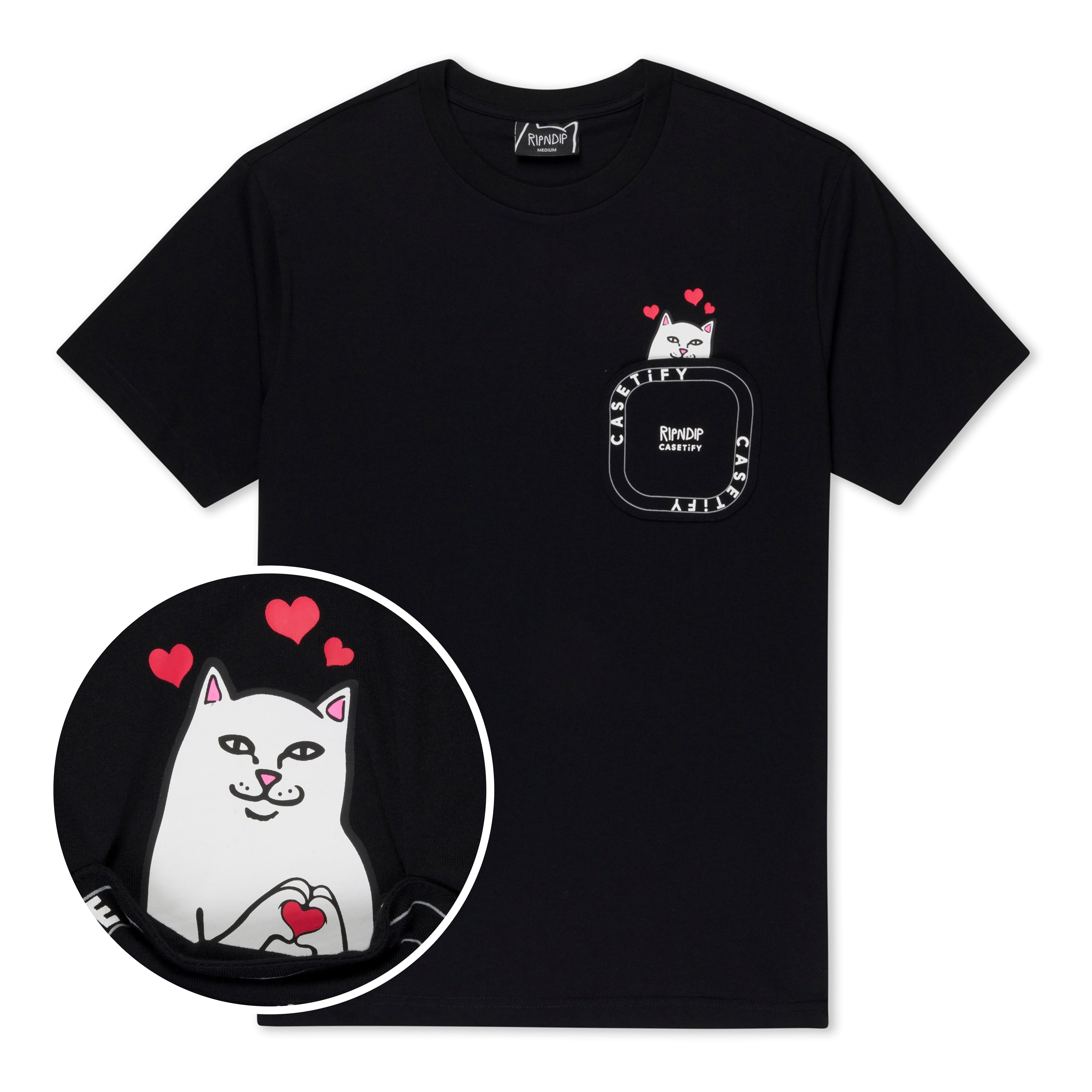  Casetify x Ripndip Nermal Loves Pocket Tee (Black)、mySite、merchandisen
