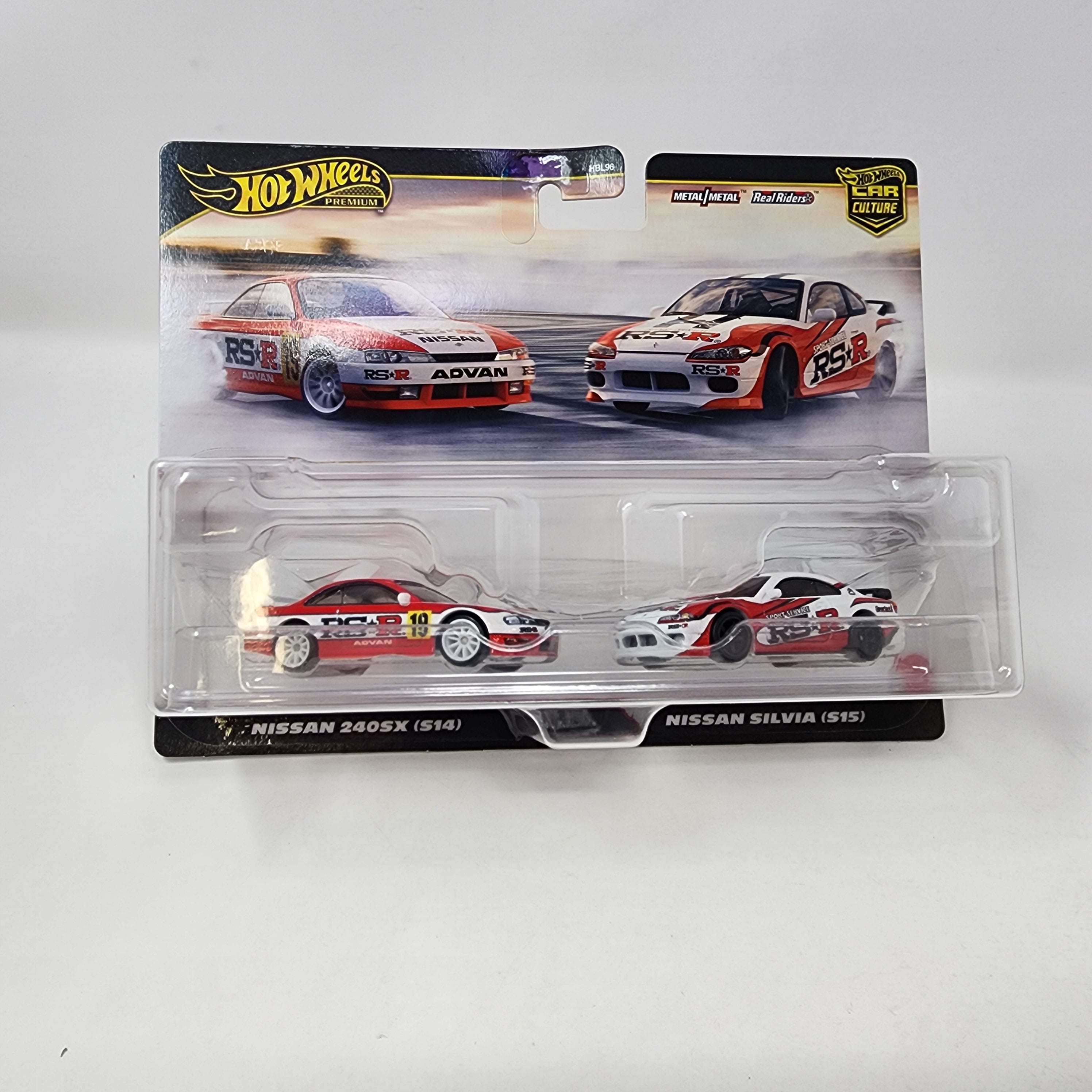 2-Pack * Nissan 240SX S14 & Nissan Silvia S15 * 2024 Hot Wheels 1:64 Scale Case N、mySite、hgirdovlk
