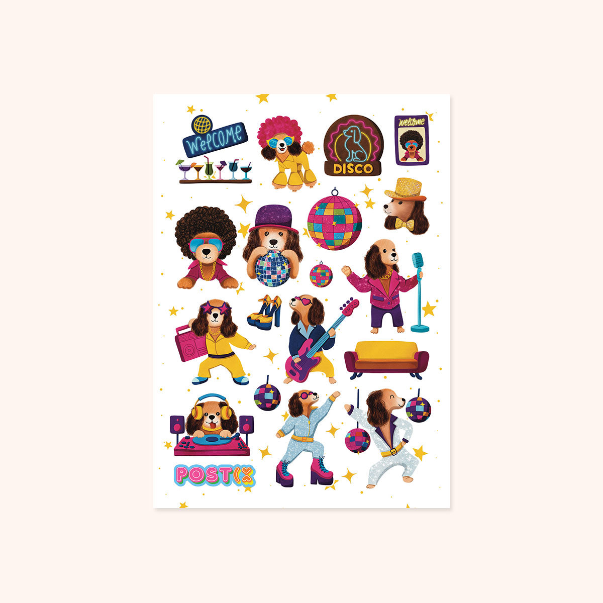  Pawty on the Dance Floor Sticker Sheet、mySite、ghnorth