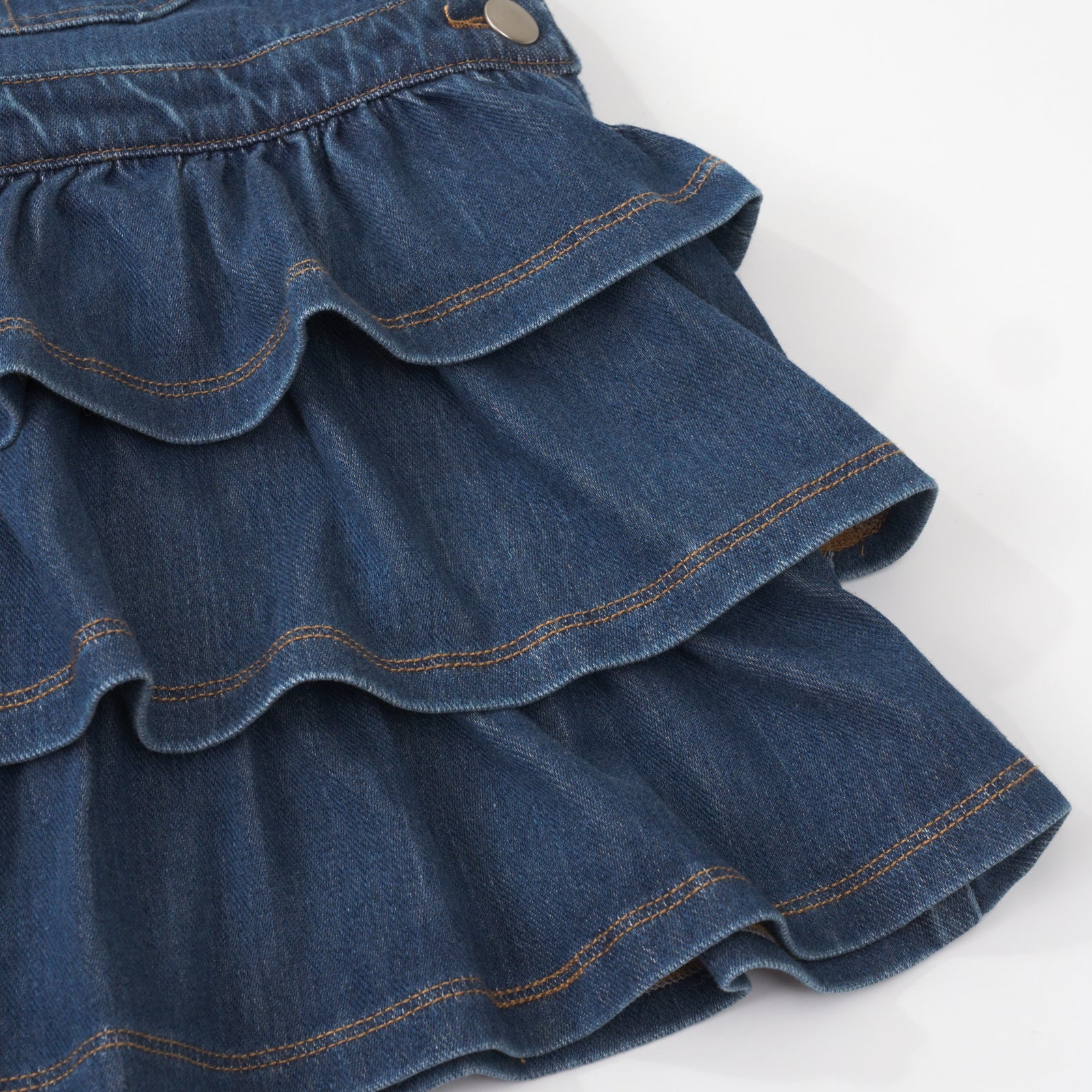  Midwash Blue Denim Tiered Overall Dress、mySite、layawaytickets